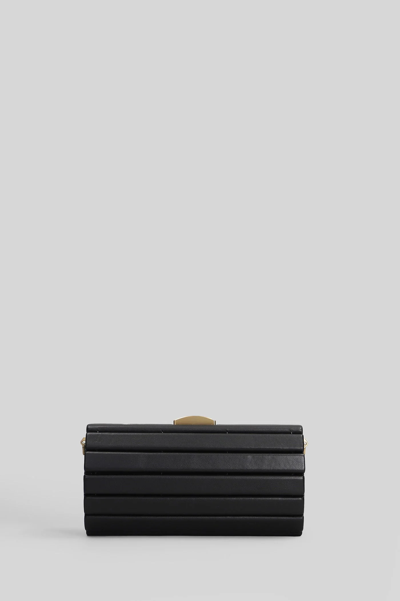 Mini rolie polie Clutch in black leather - Image 3
