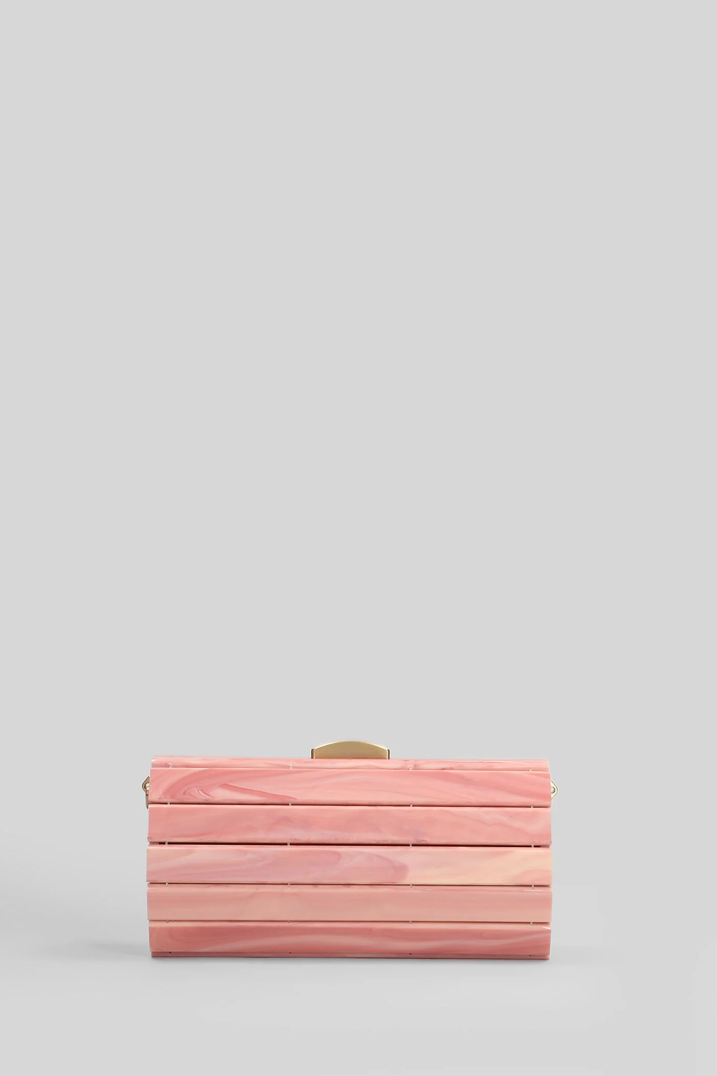 Mini rolie polie Clutch in rose-pink acrylic - Image 3