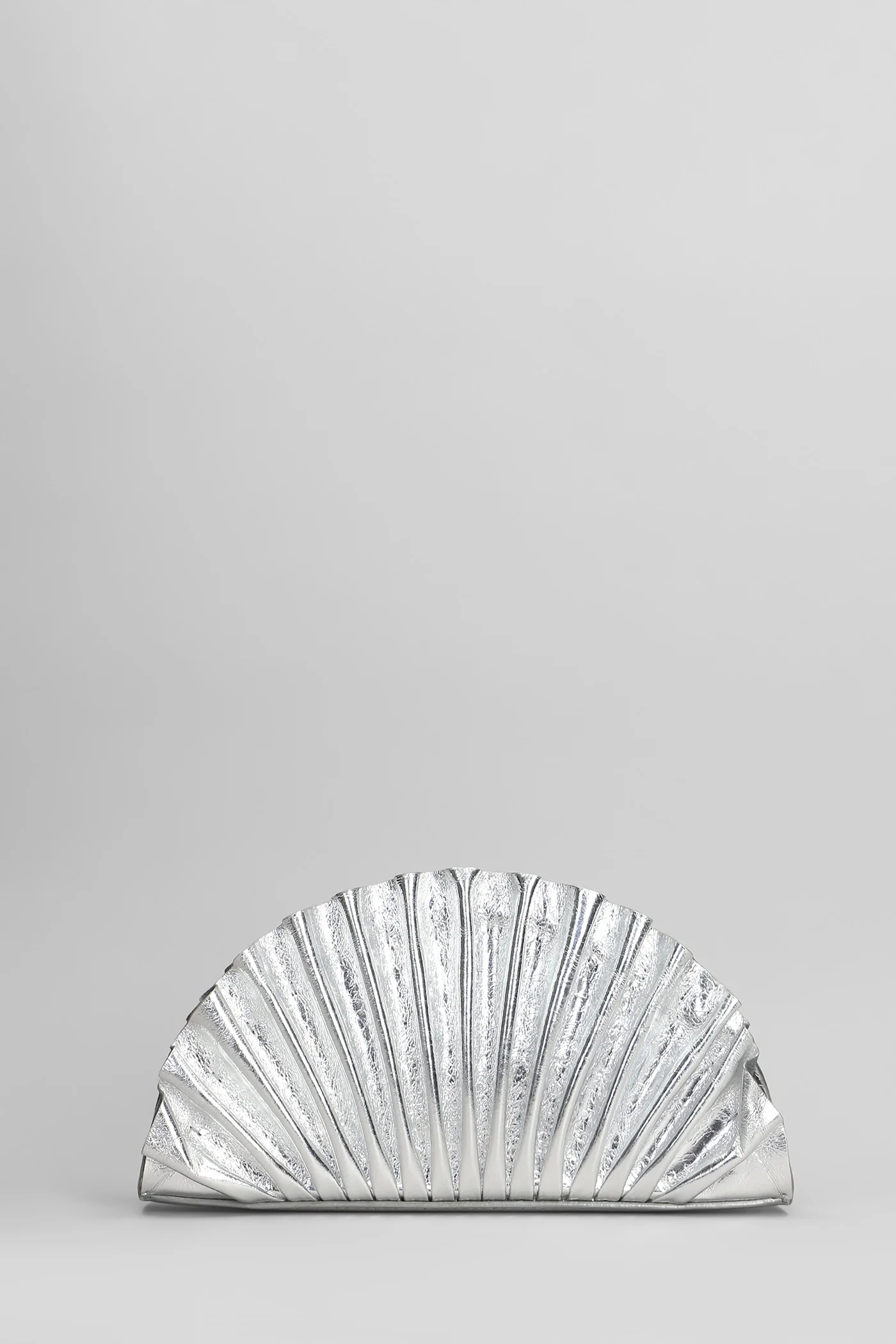Nala Clutch in silver leather - Image 3