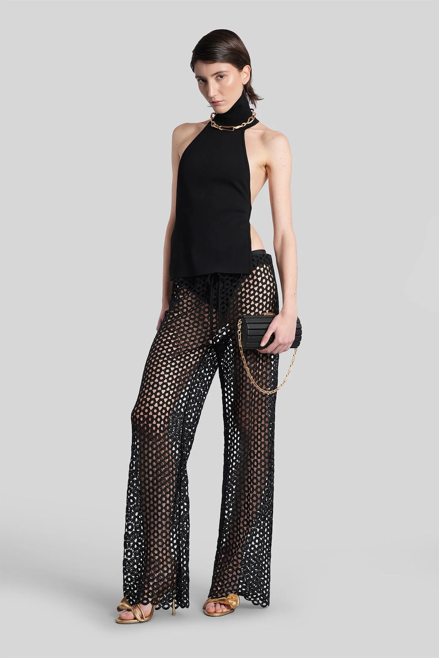 Nesza Pants in black polyester - Image 2