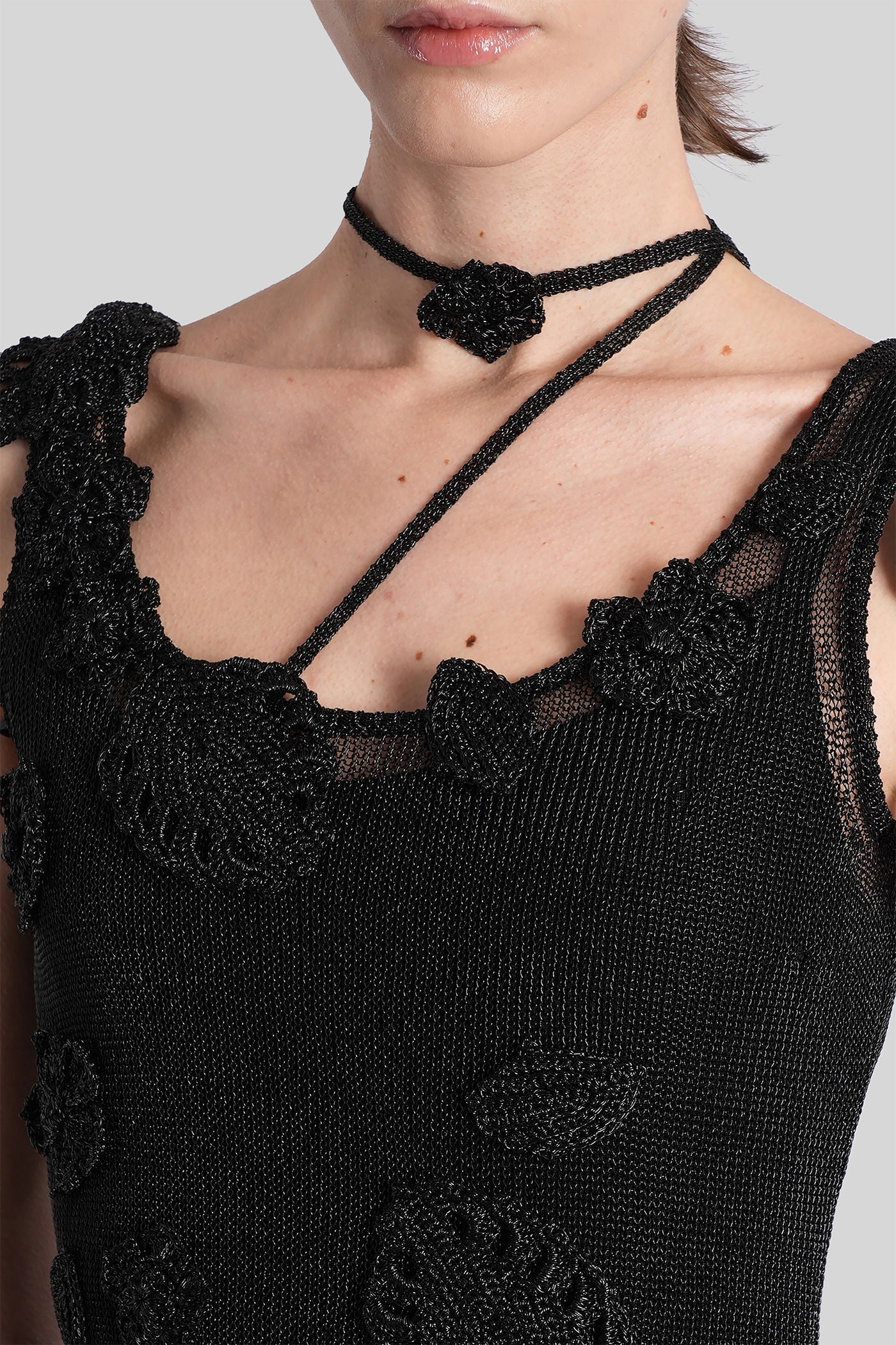 Pemma Long dress in black viscose - Image 5