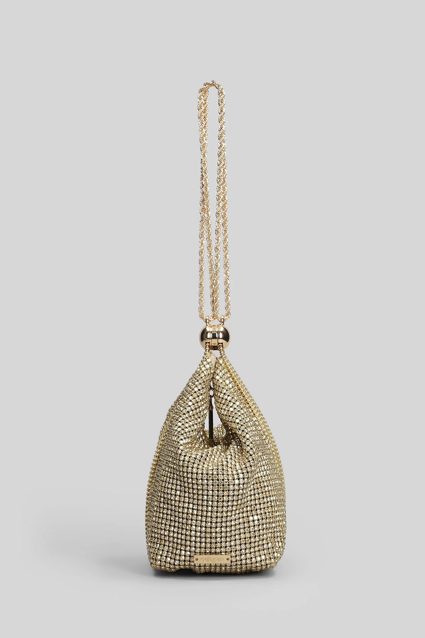 Rue wristlet Hand bag in gold PVC - Image 2