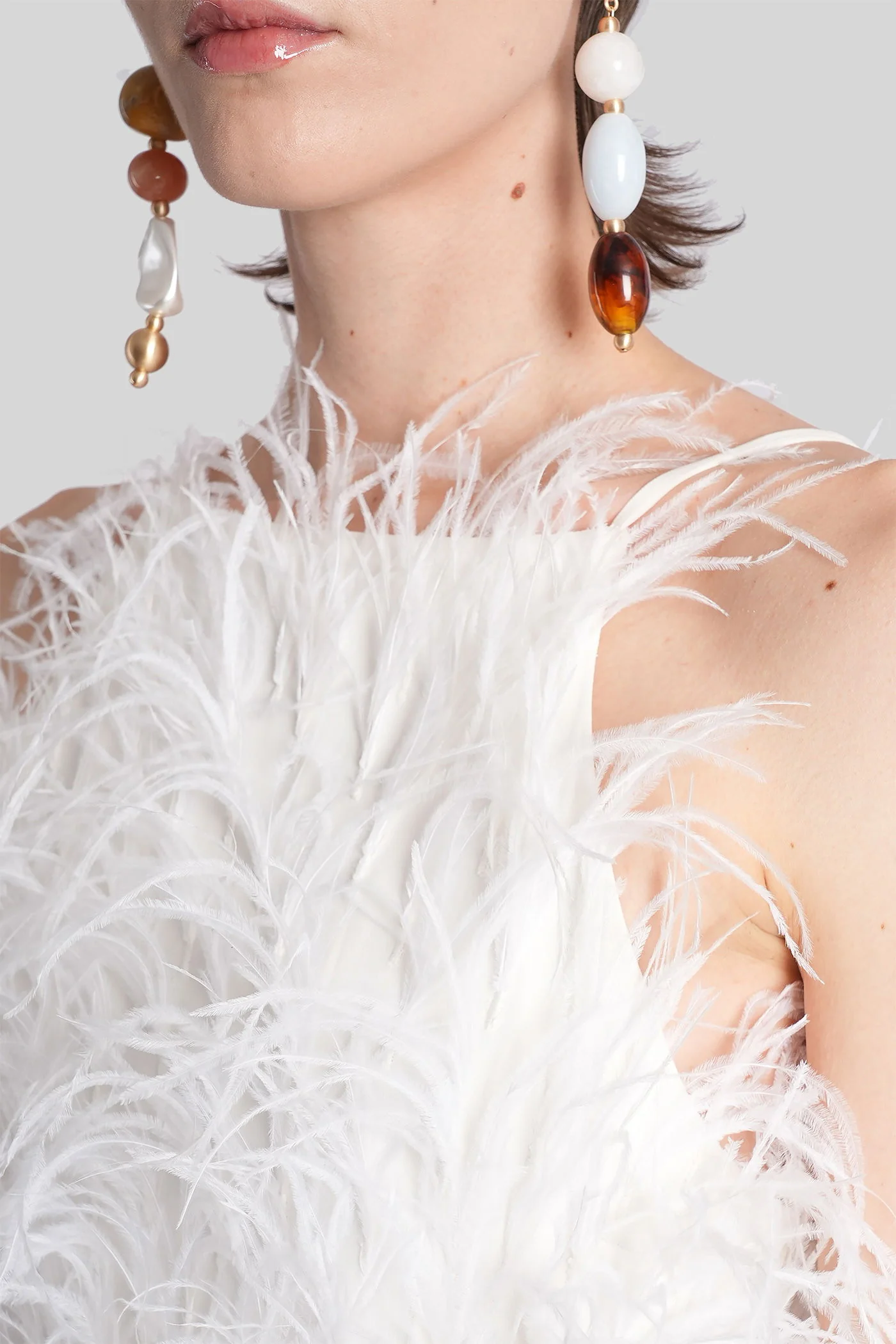 Shannon Mini dress in white viscose - Image 5
