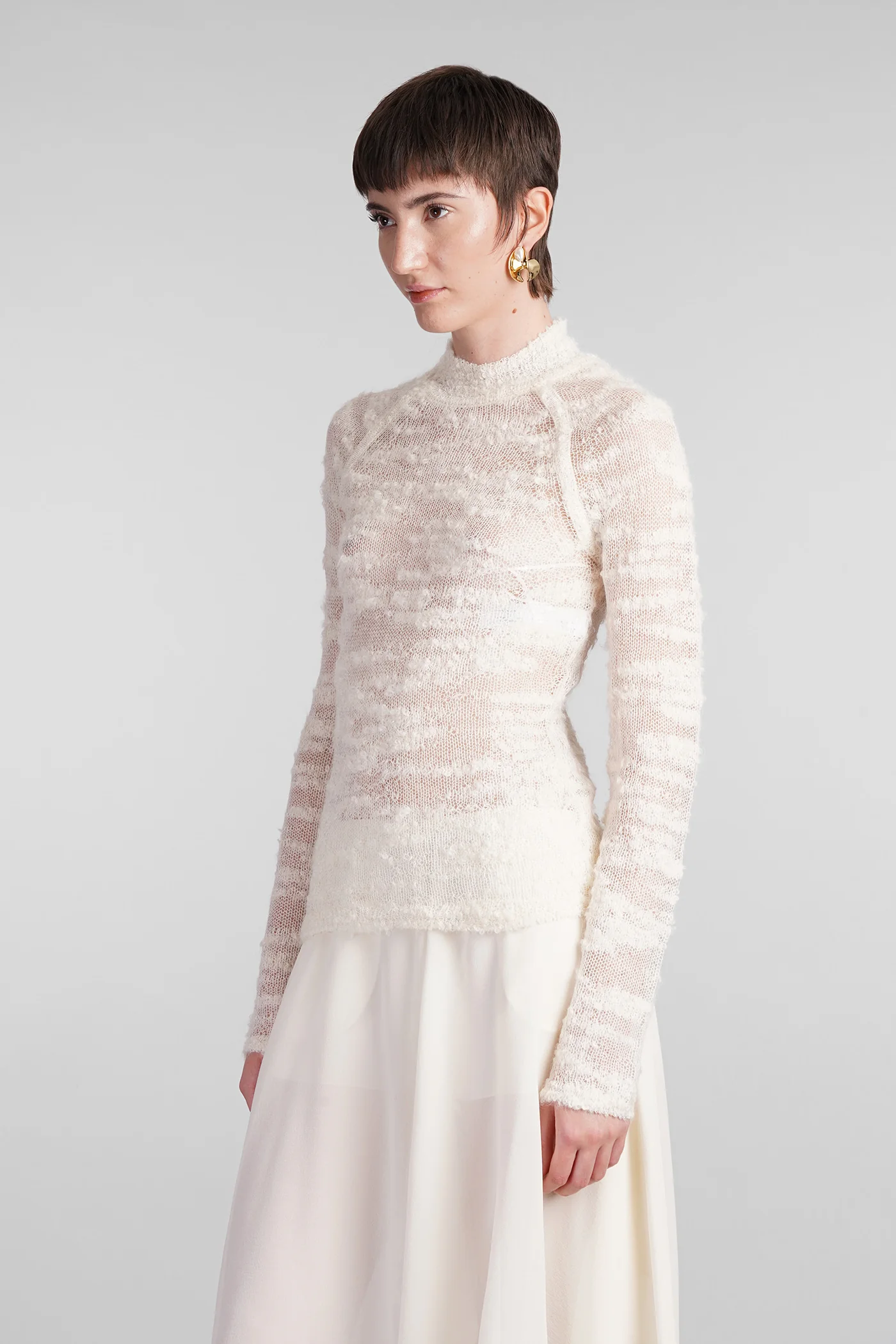 Sima Knitwear in beige wool - Image 4