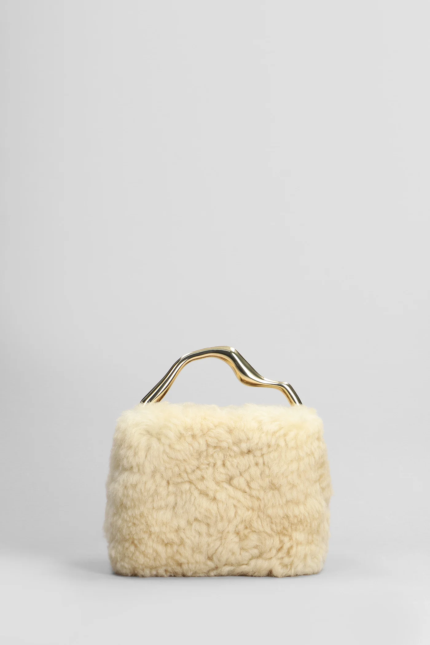 Solene Hand bag in beige leather - Image 3