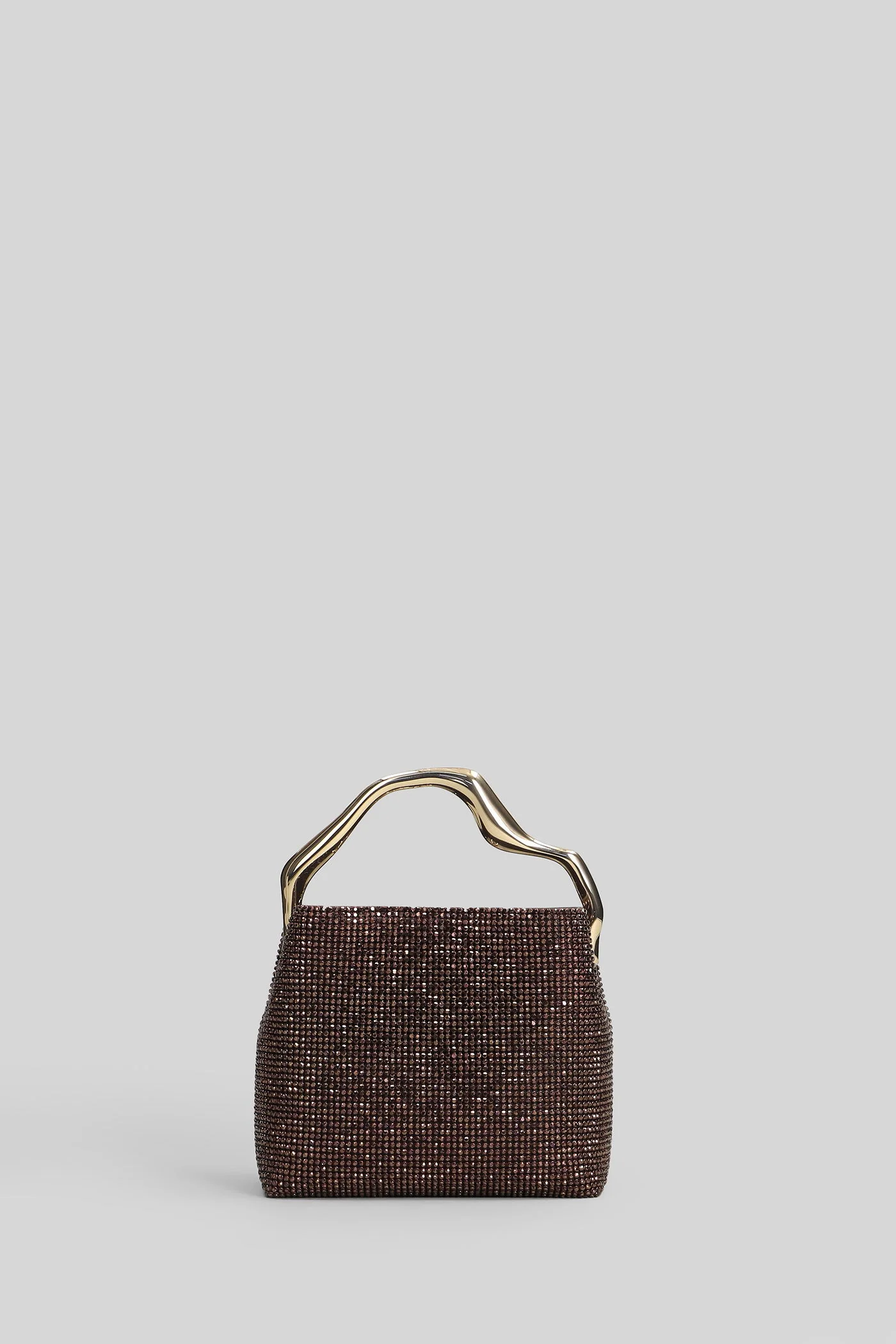 Solene mini Shoulder bag in brown PVC - Image 3