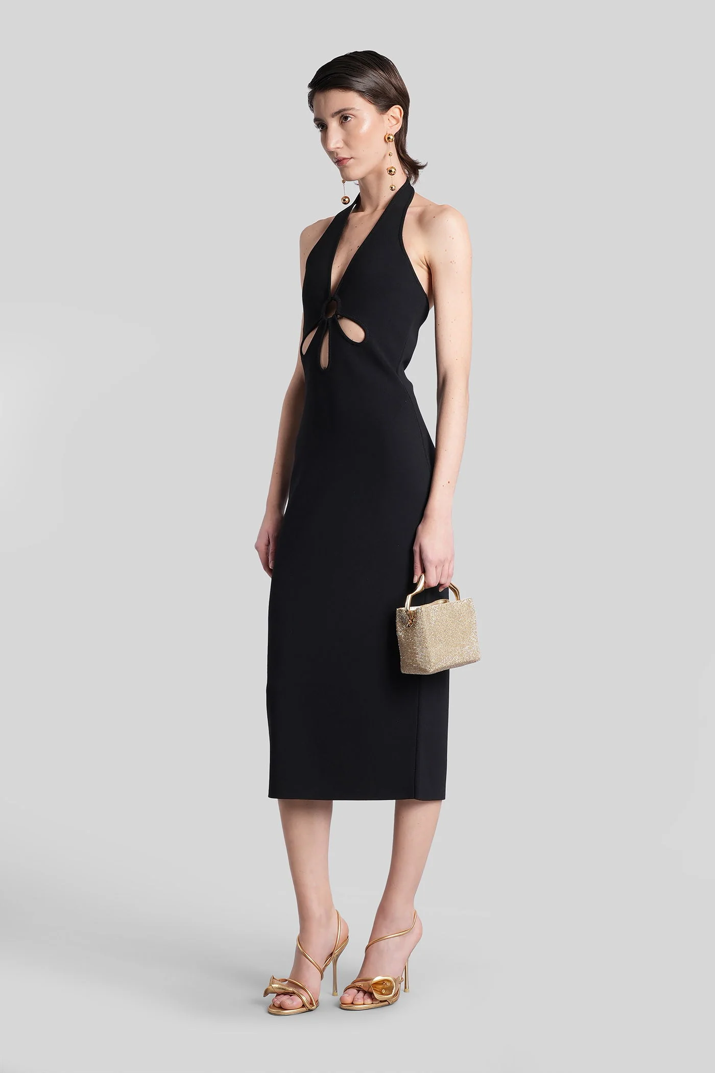 Vianna Long dress in black Rayon - Image 9