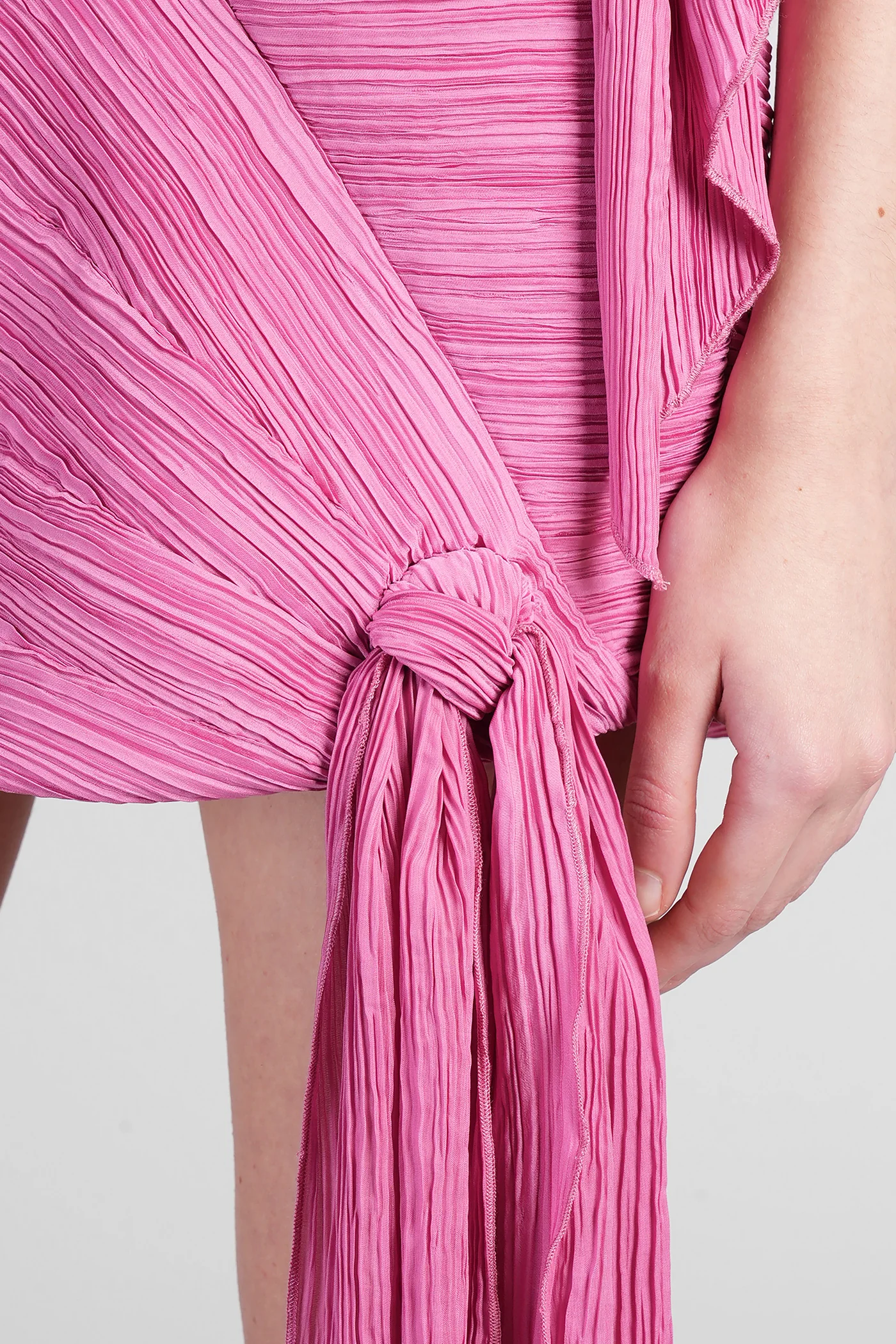 Wonder Mini dress in fuxia polyester - Image 5