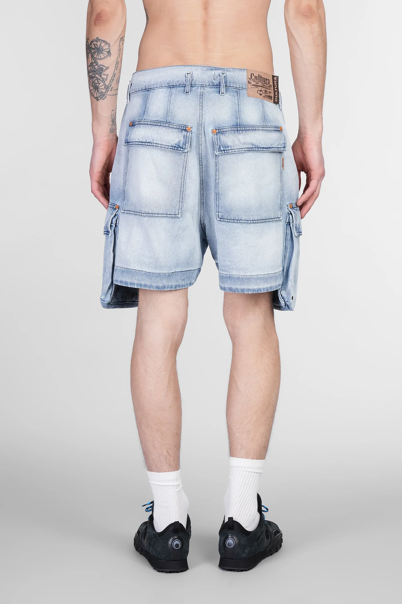 Shorts in blue cotton - Image 3