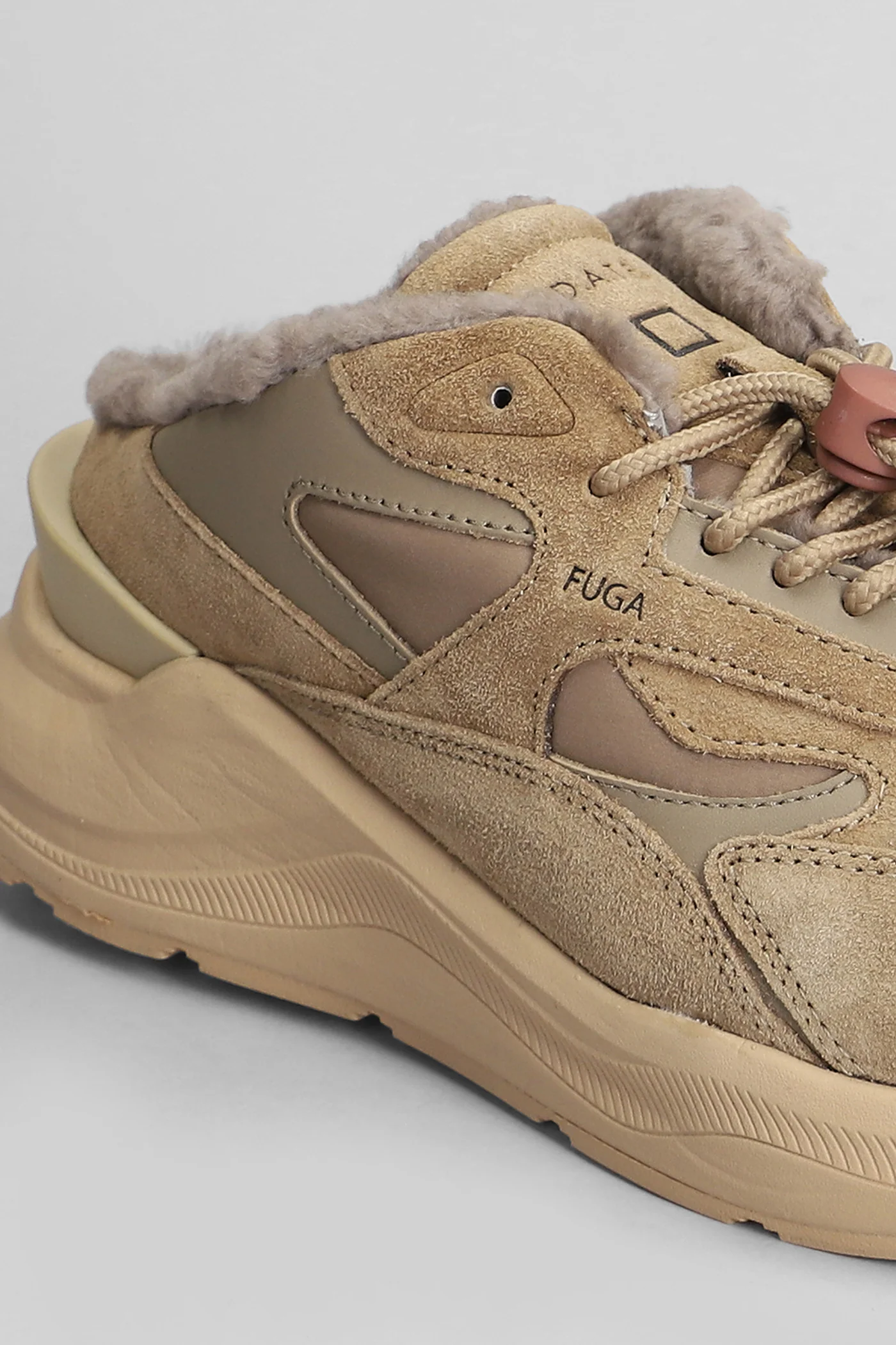 Fuga Sabot Sneakers in leather color Suede and fabric - Image 5