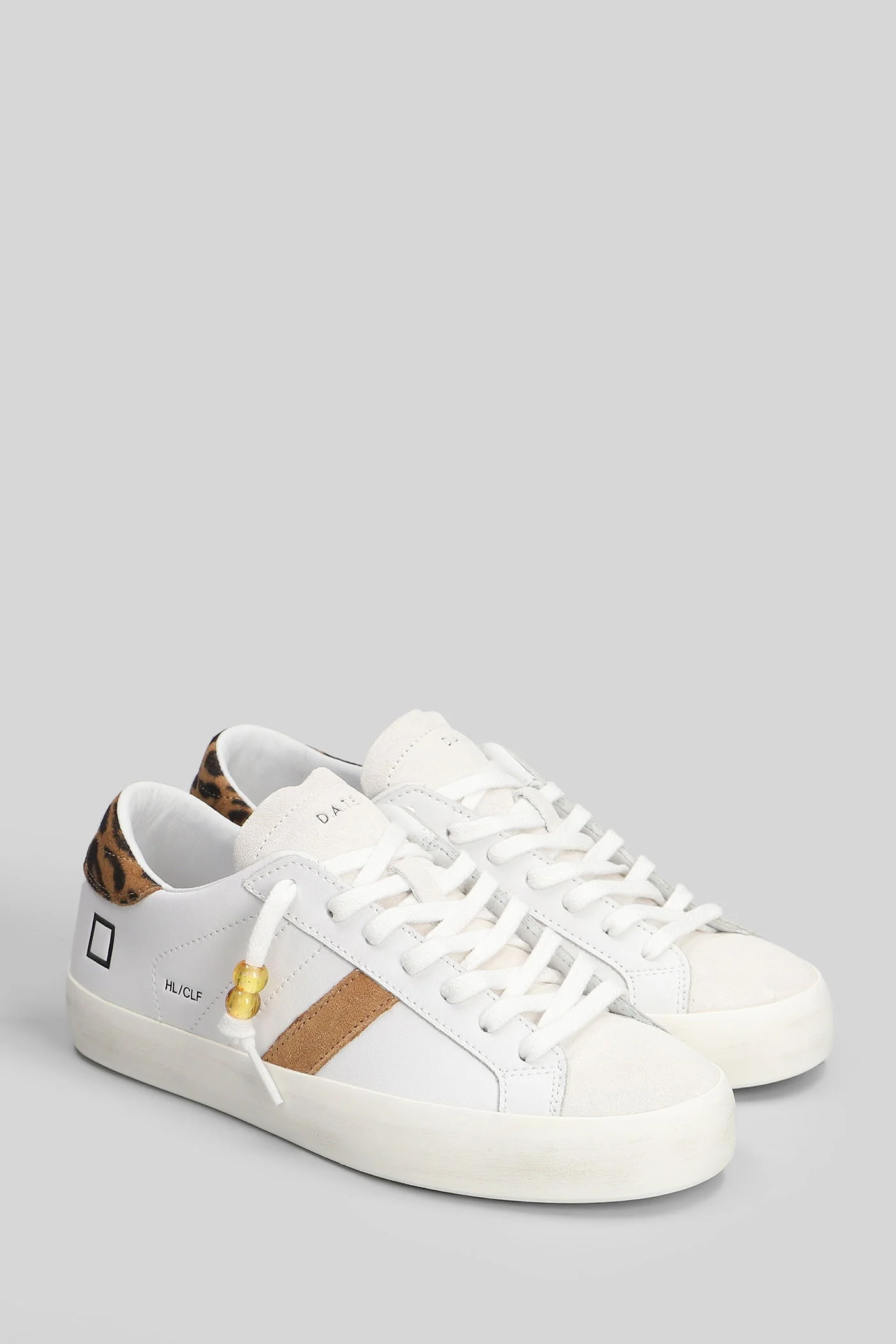Hill Low Calf Sneakers in white suede and leather - Image 2