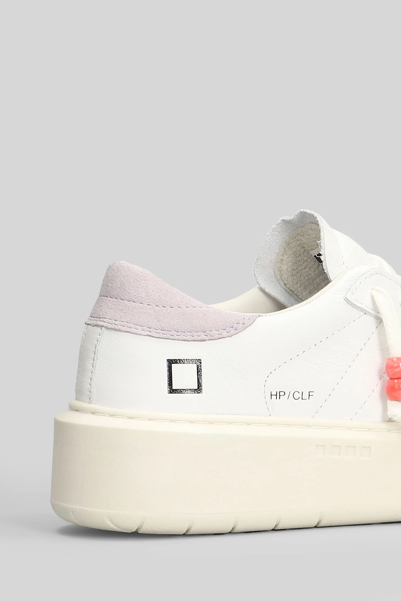 Hill Low Platform Sneakers in white leather - Image 5