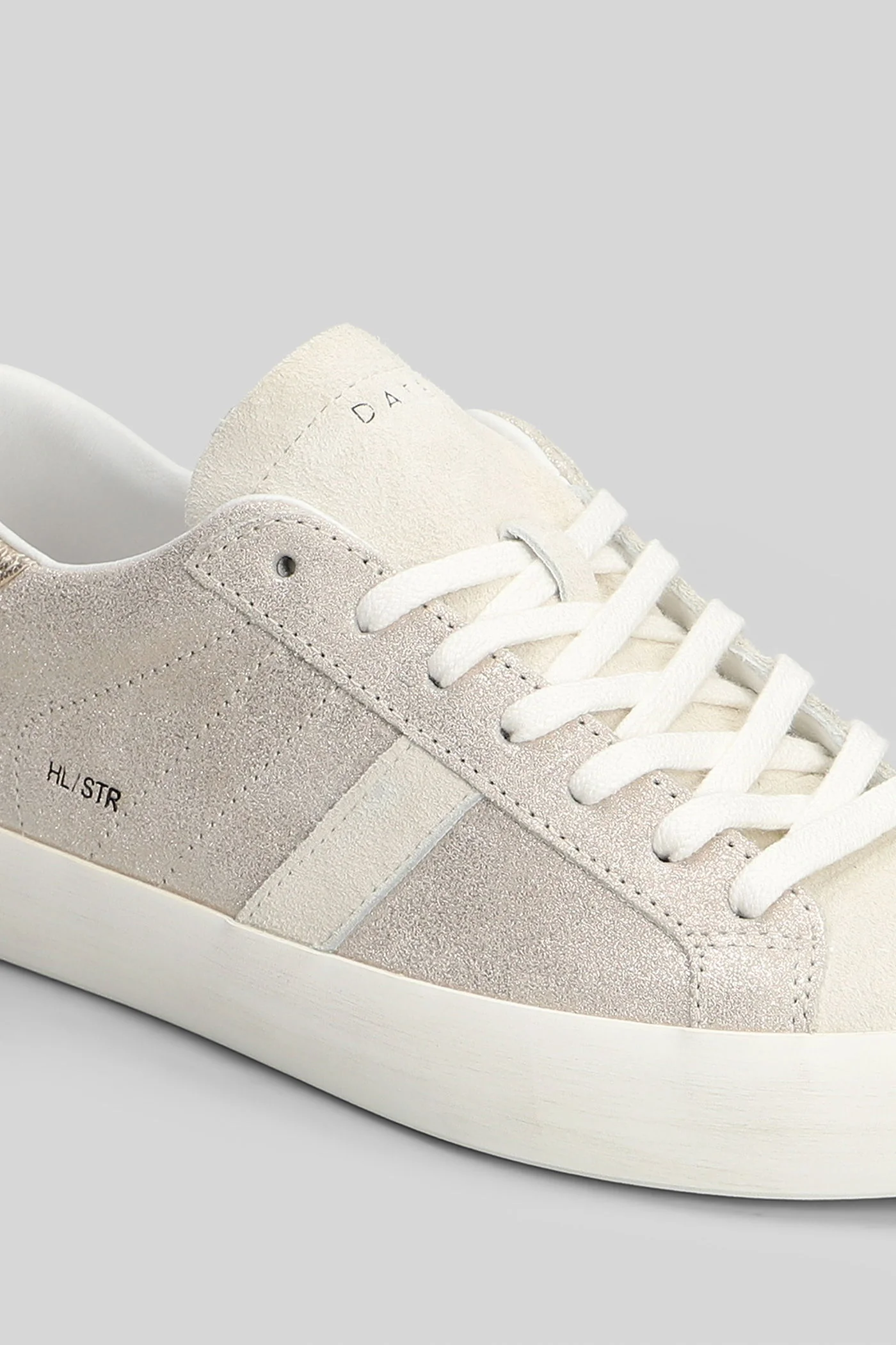 Hill Low Stardust Sneakers in platinum suede and leather - Image 5