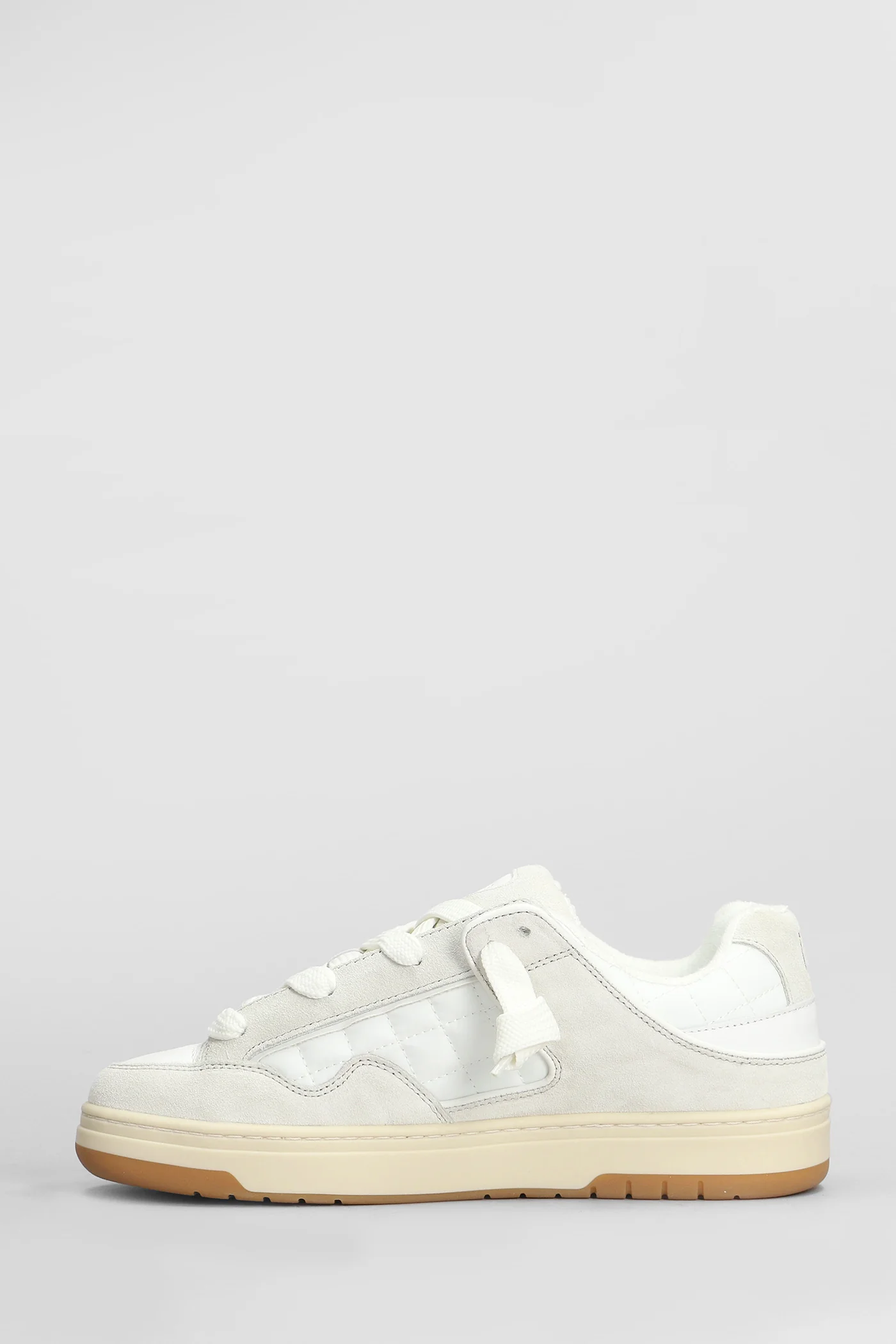 Skate Sneakers in white Suede and fabric - Image 3