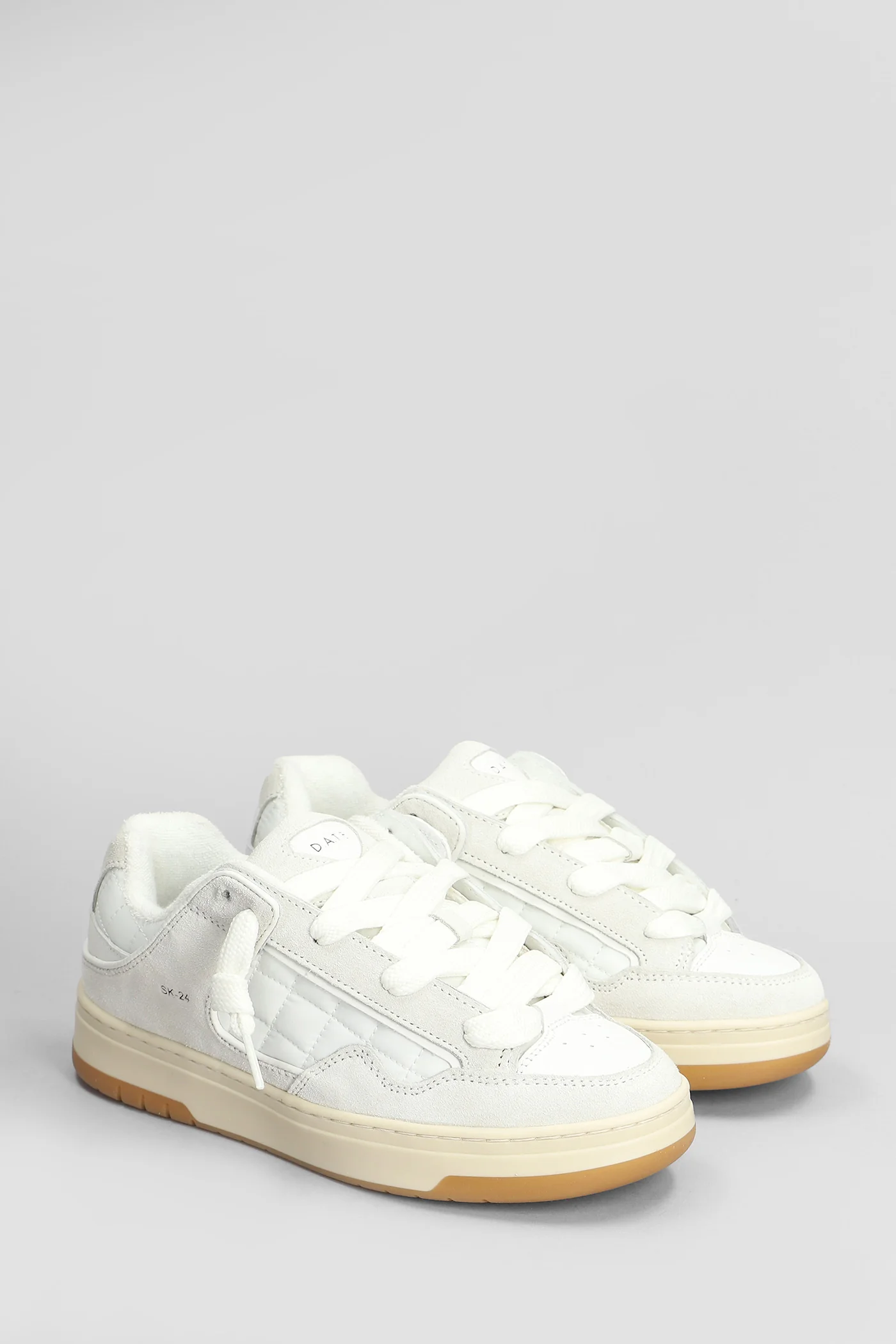 Skate Sneakers in white Suede and fabric - Image 2
