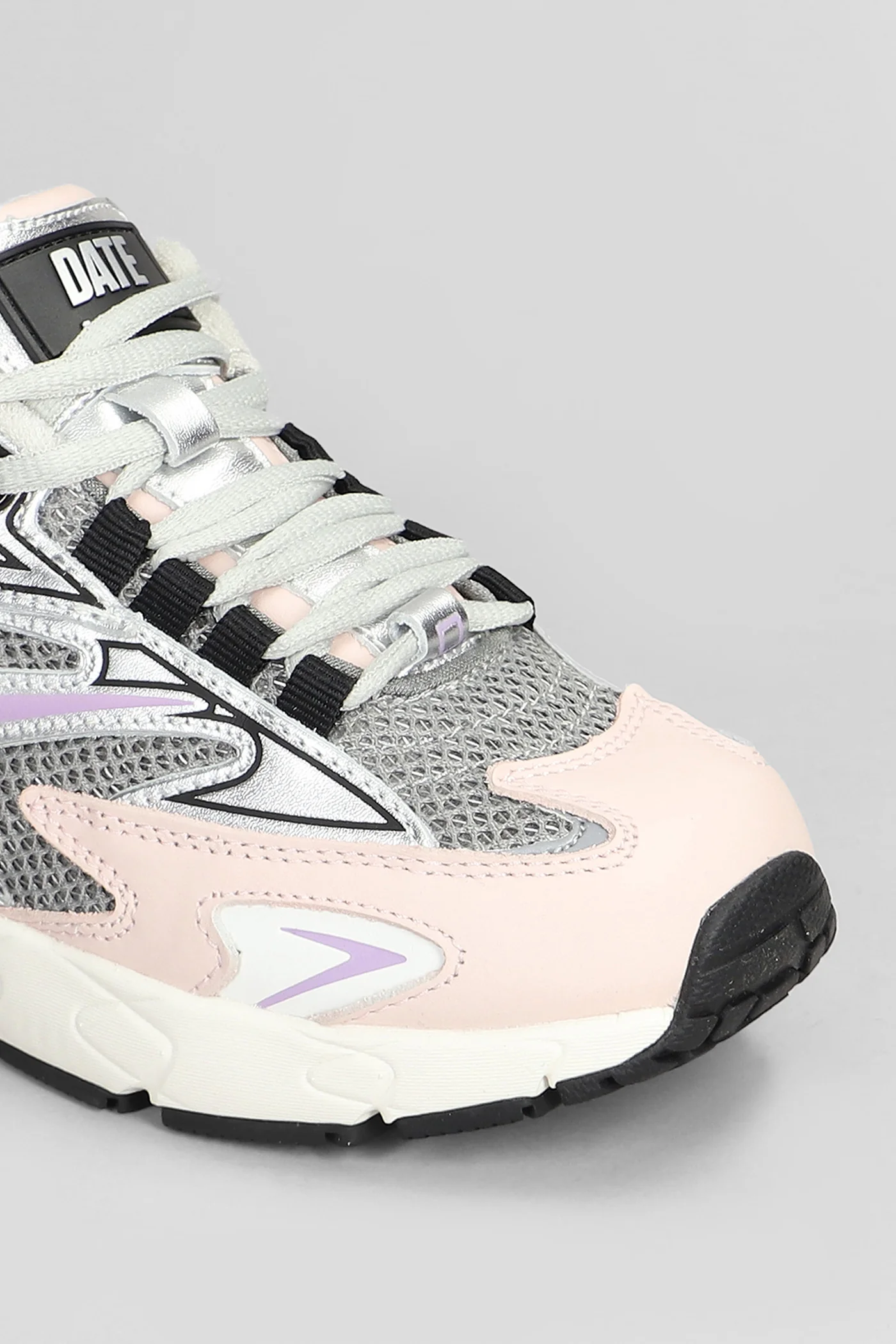 Sn23 Sneakers in silver leather and fabric - Image 5