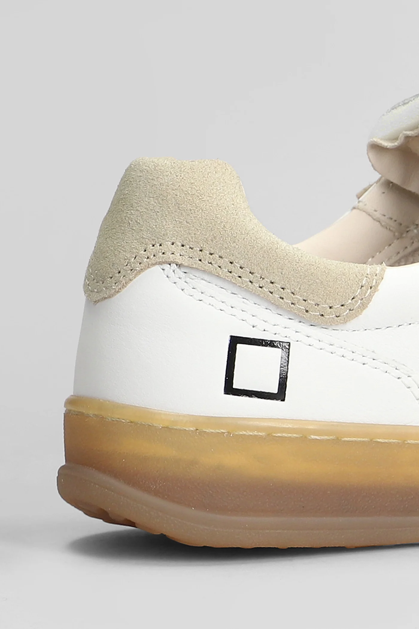 Sporty Sneakers in white suede and leather - Image 5