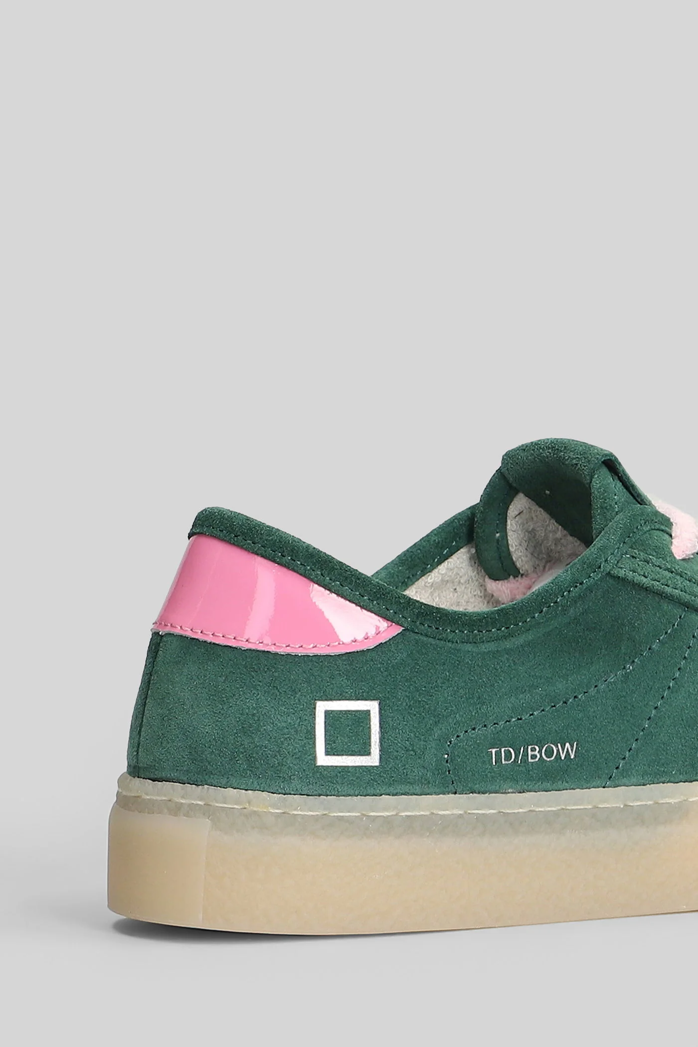 Tender Bow Sneakers in green suede - Image 5