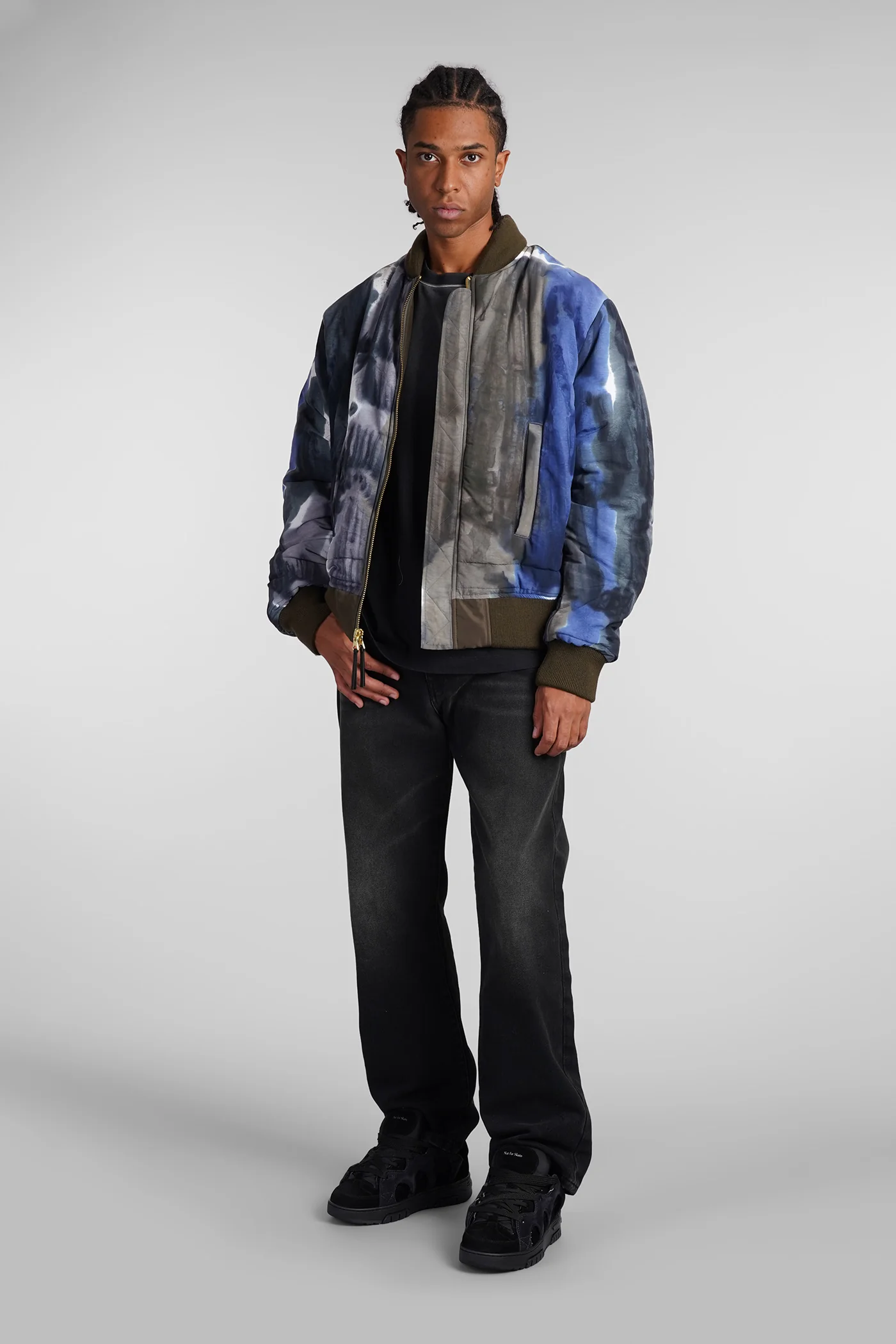 Brian Bomber Jacket in green polyamide - Image 2