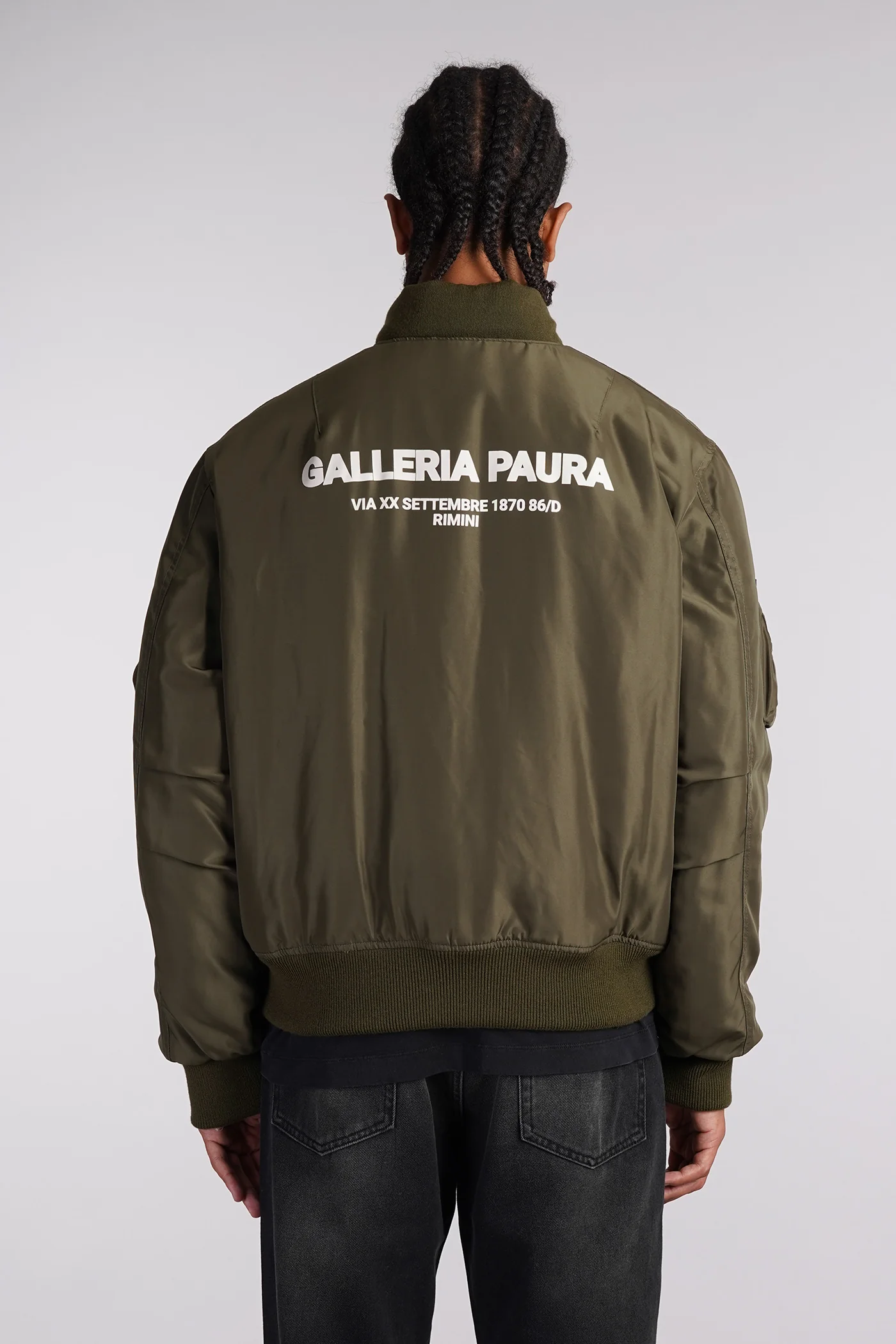 Brian Bomber Jacket in green polyamide - Image 3
