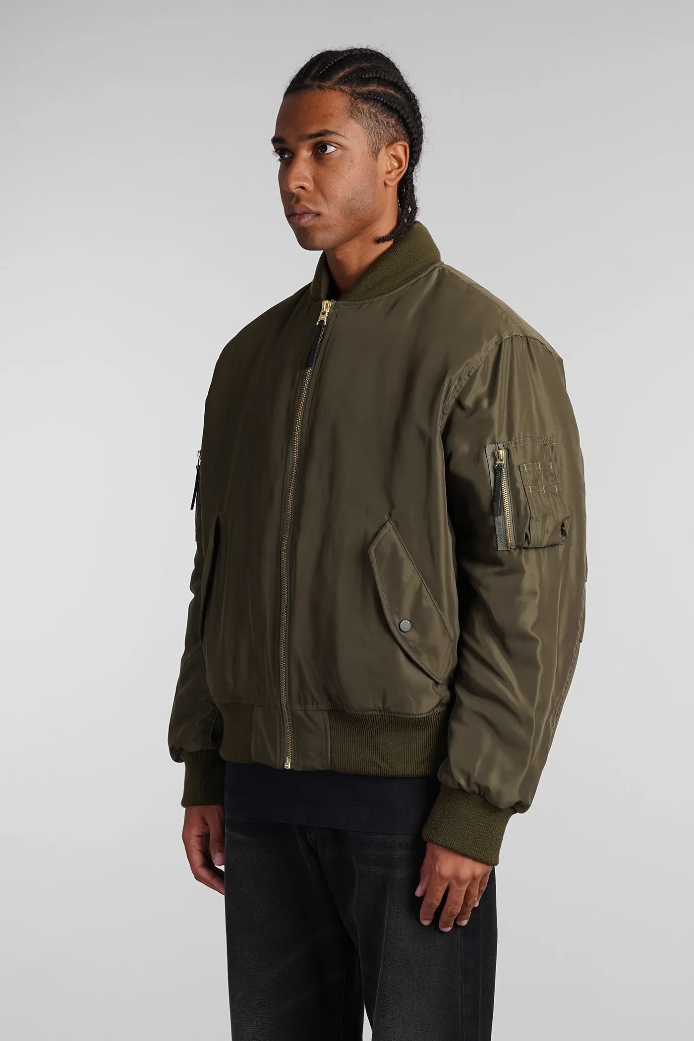 Brian Bomber Jacket in green polyamide - Image 4