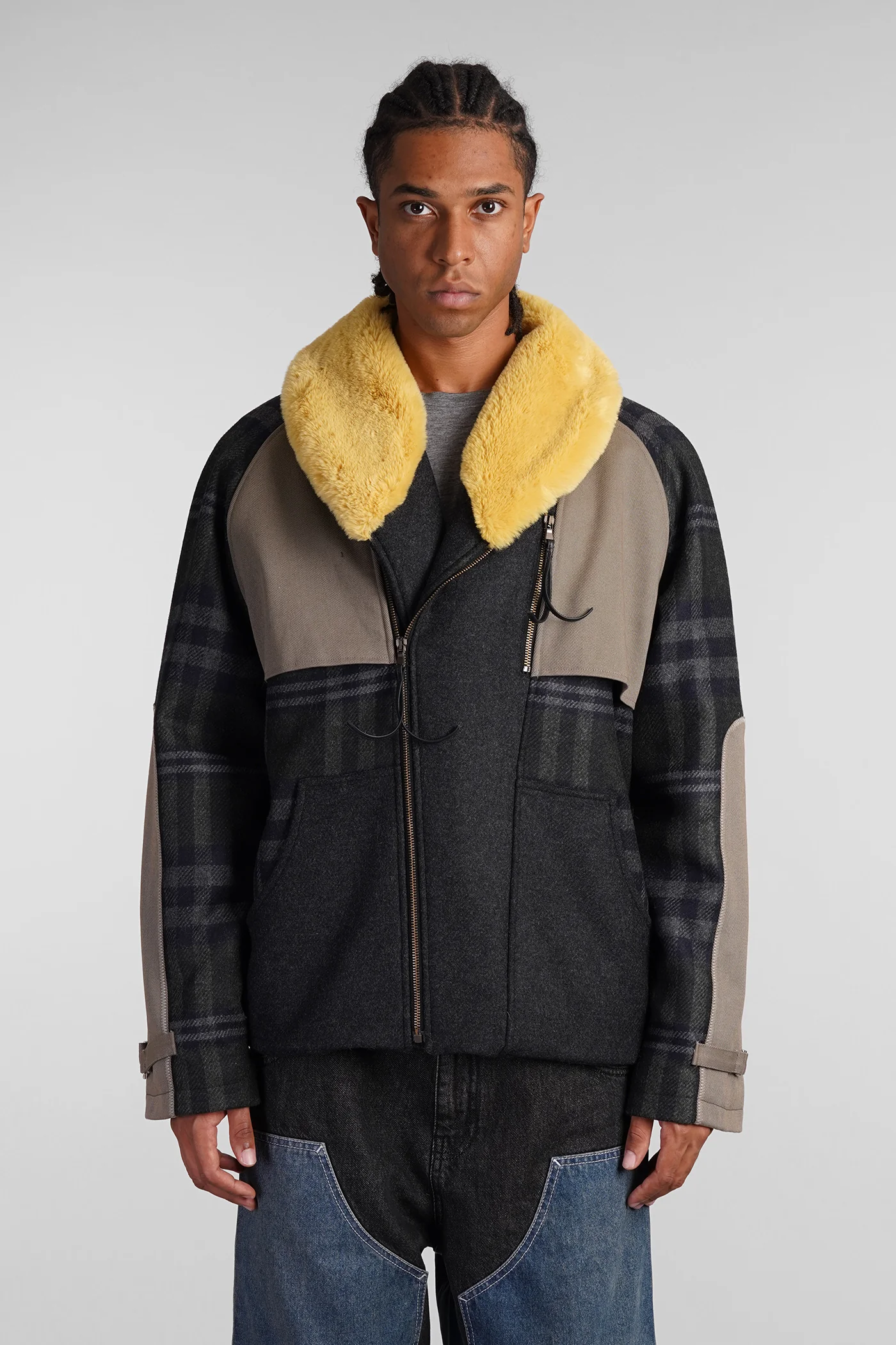 Simon Coat in multicolor wool