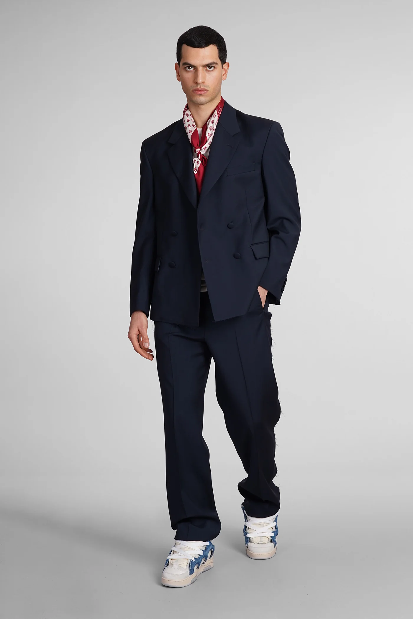 Troy Pants in blue wool - Image 2
