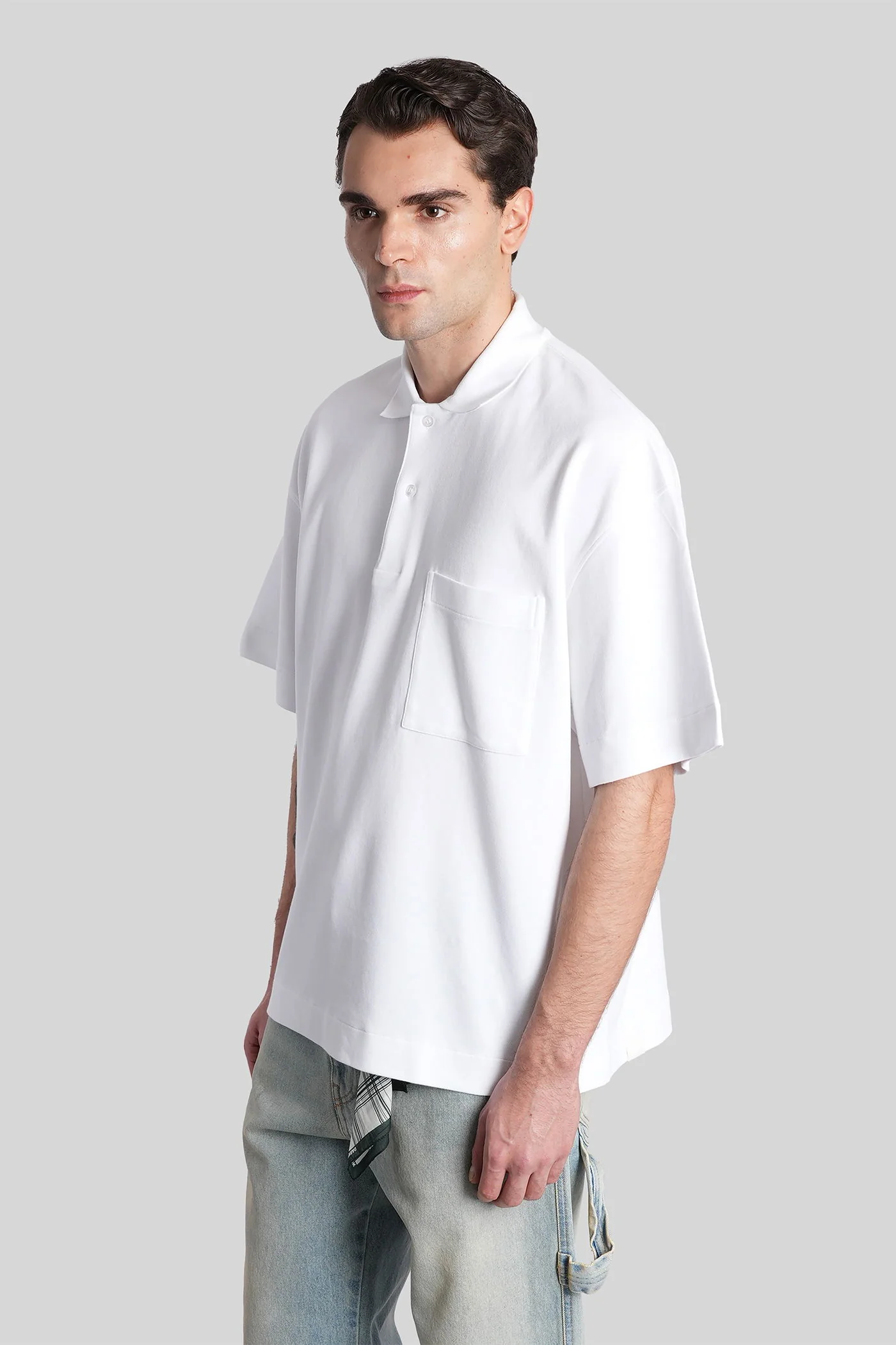 Cole Polo in white cotton - Image 4