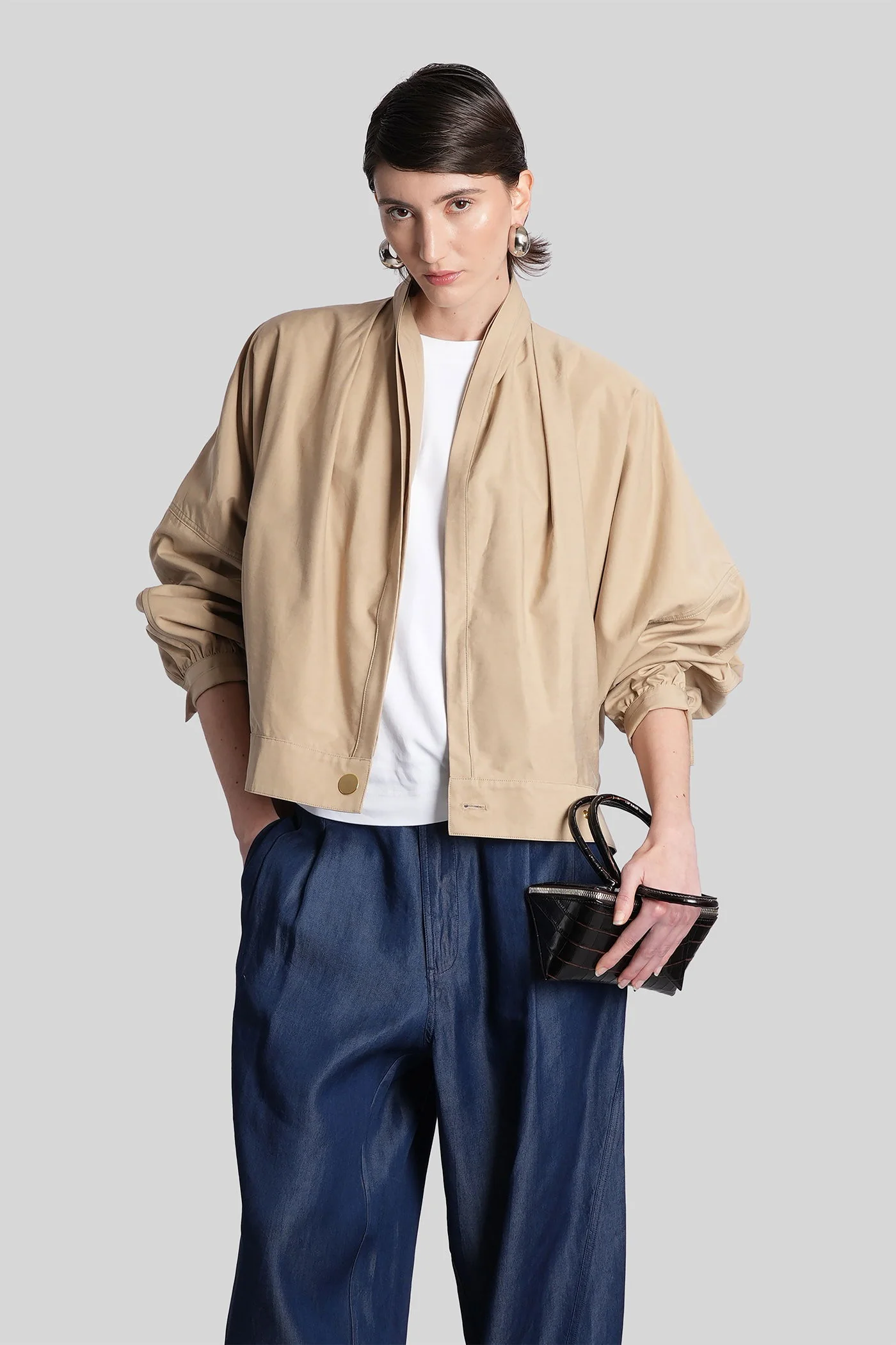 Franca Casual jacket in beige cotton - Image 2