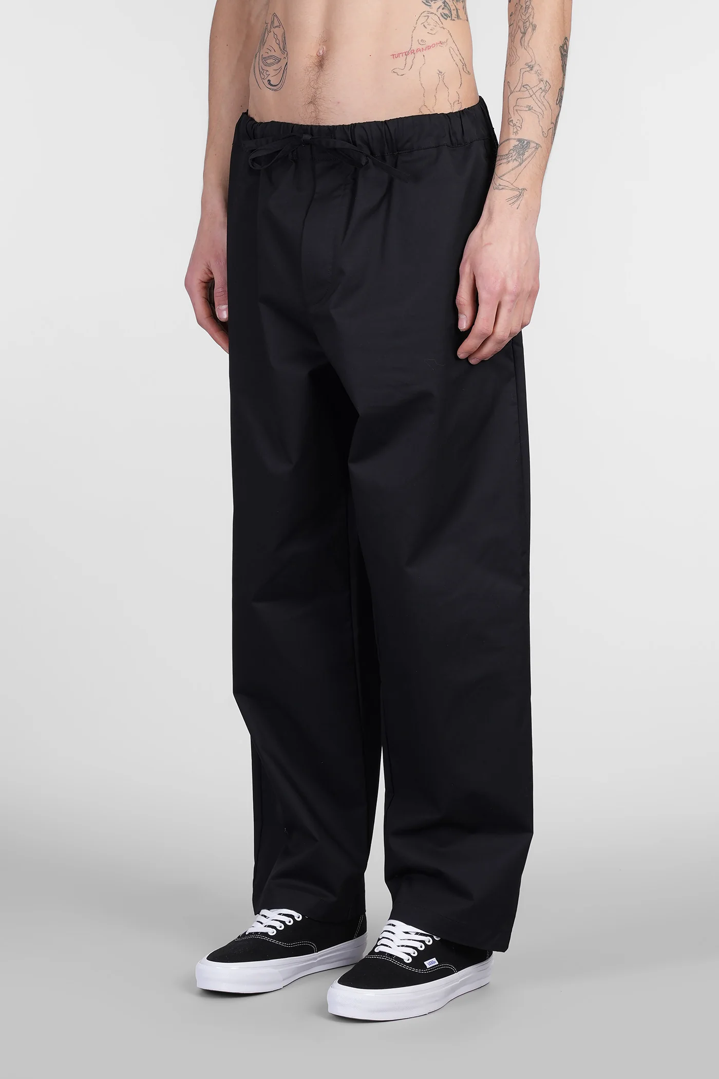 Ian Pants in black cotton - Image 4