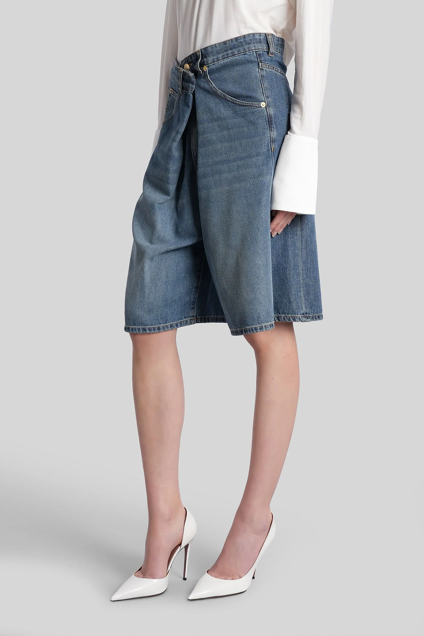 Ines Shorts in blue denim - Image 4