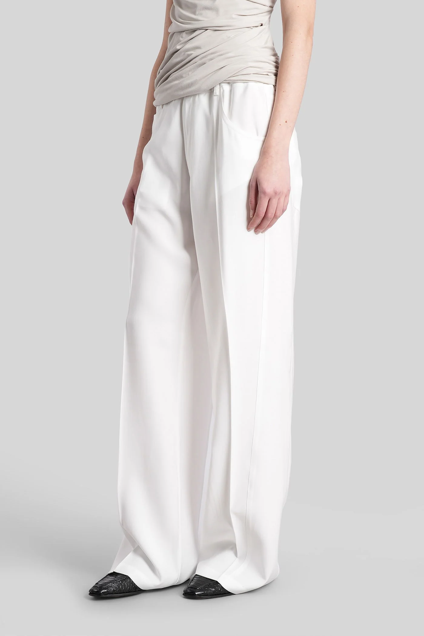 Iris Pants in white viscose - Image 4
