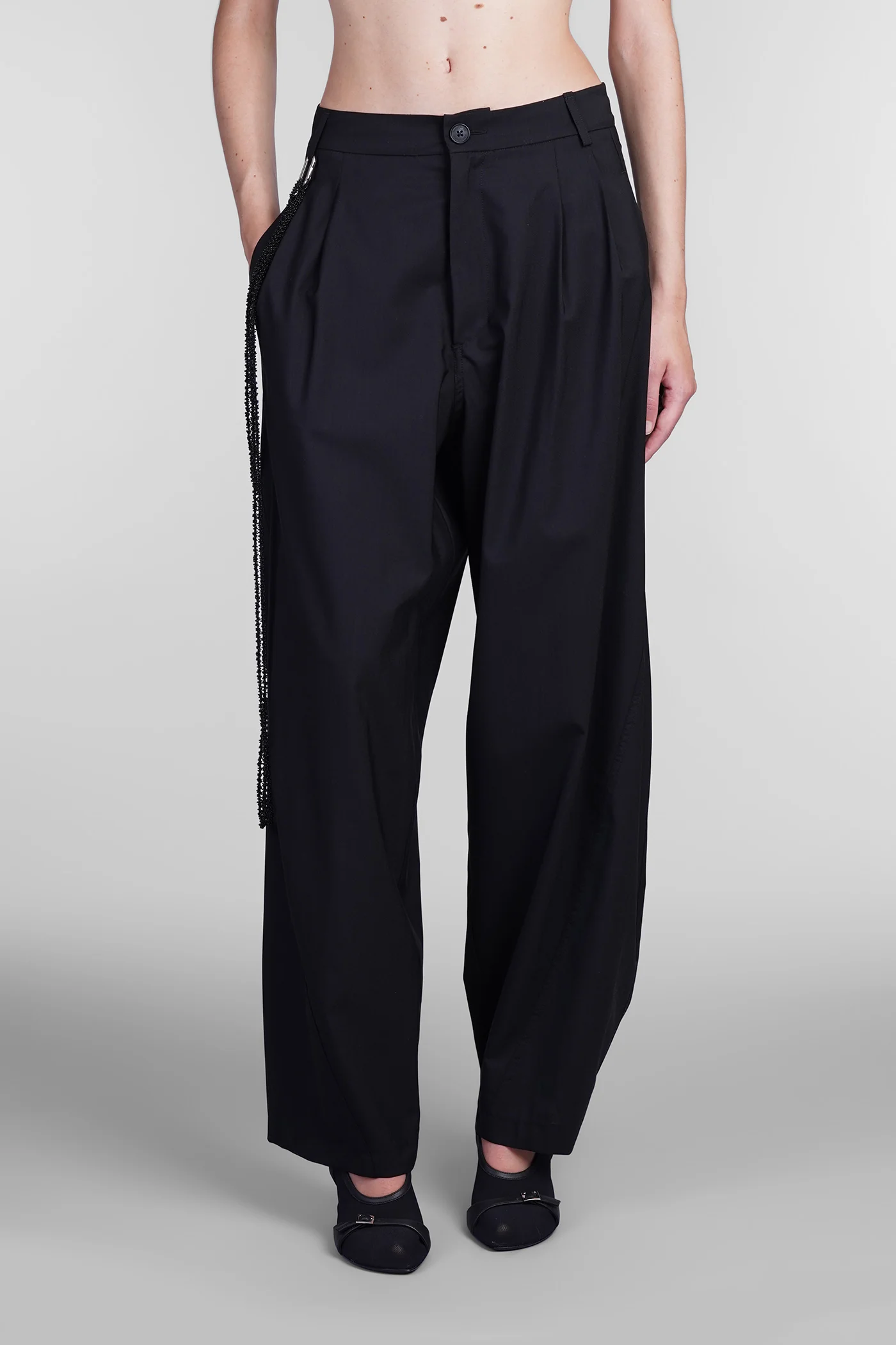 Phebe Pants in black wool