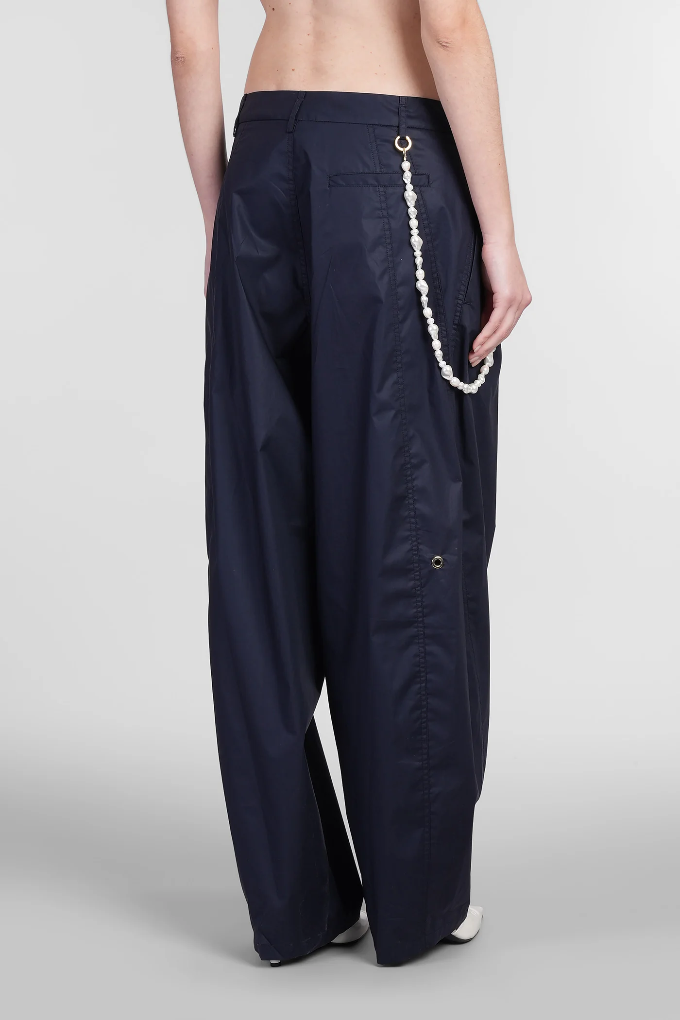 Phebe Pants in blue cotton - Image 3