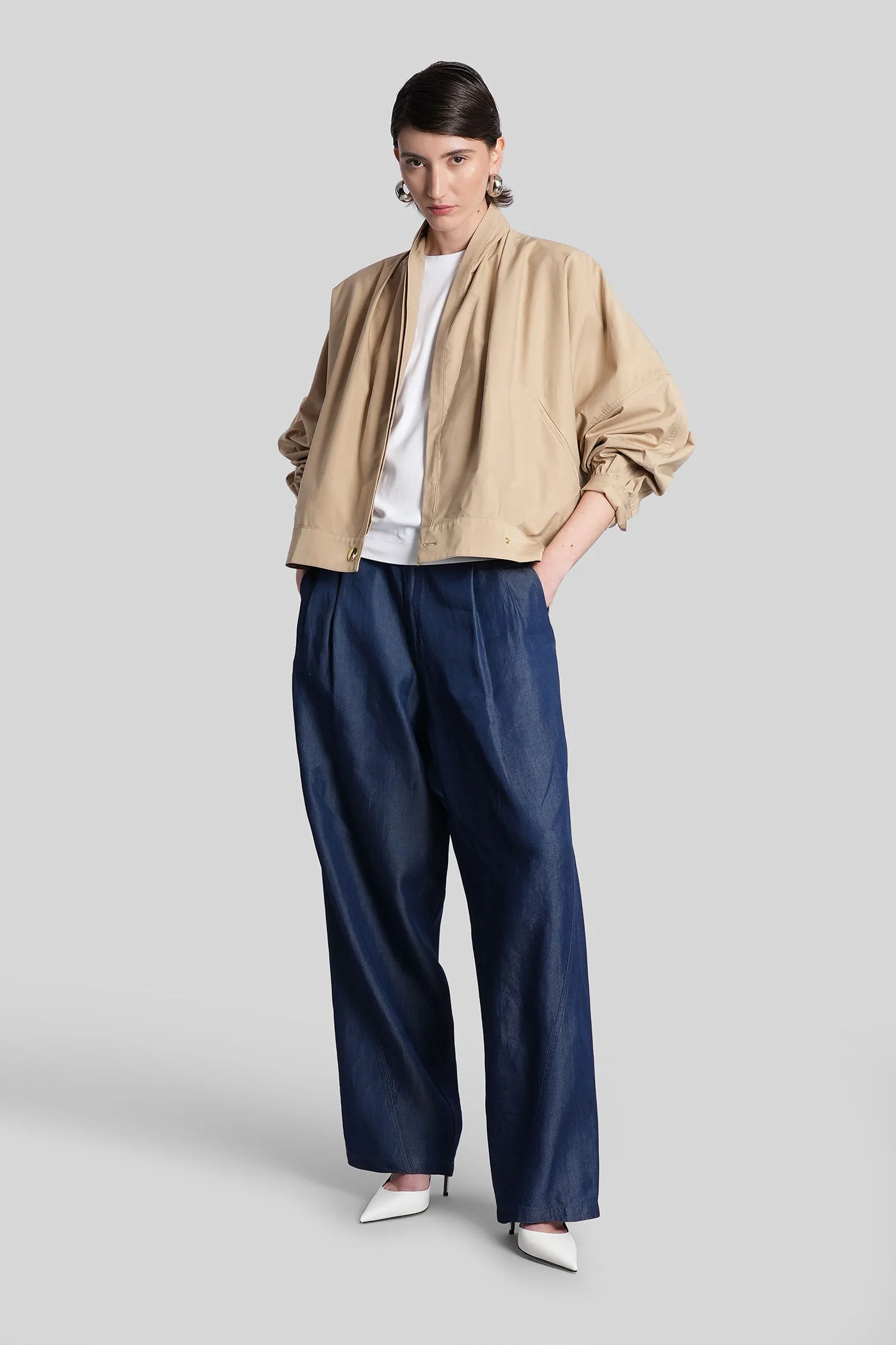 Phebe Pants in blue wool and polyester - Image 2