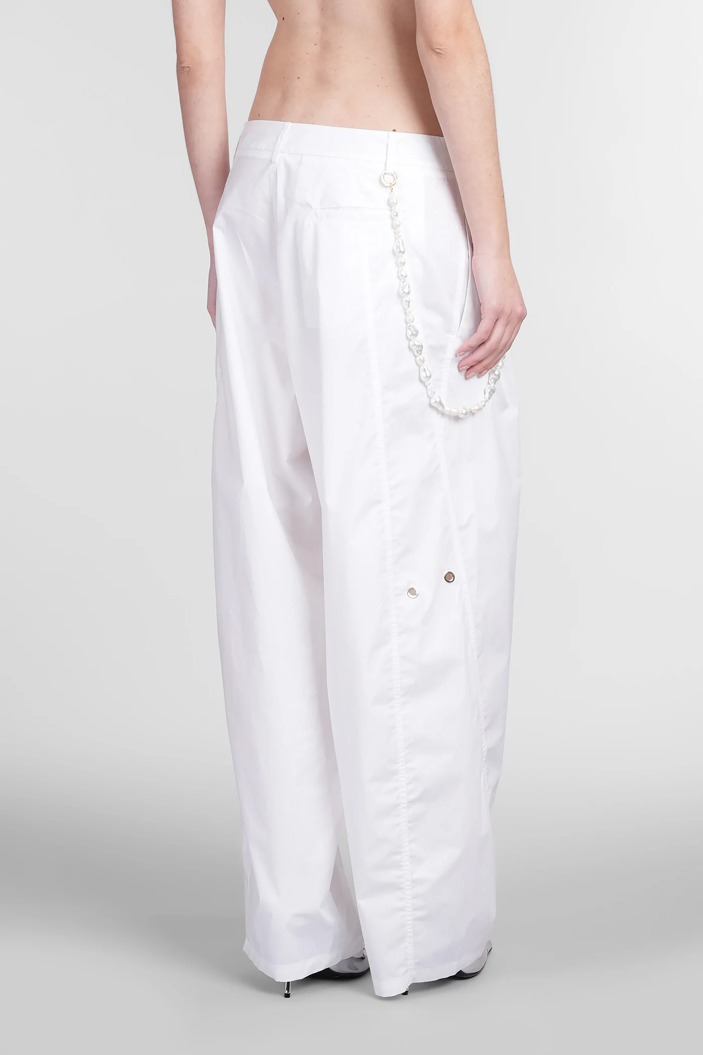 Phebe Pants in white cotton - Image 3