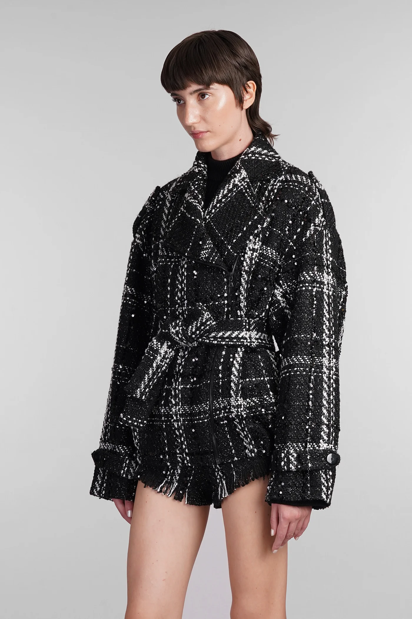Casual jacket in black polyester - Image 4