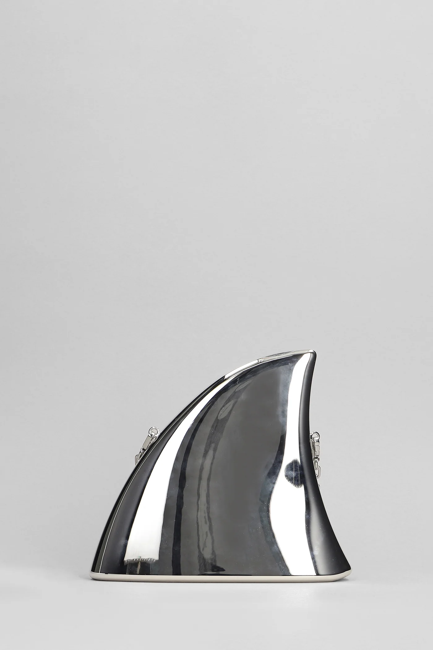 Clutch in silver Synthetic - Image 3