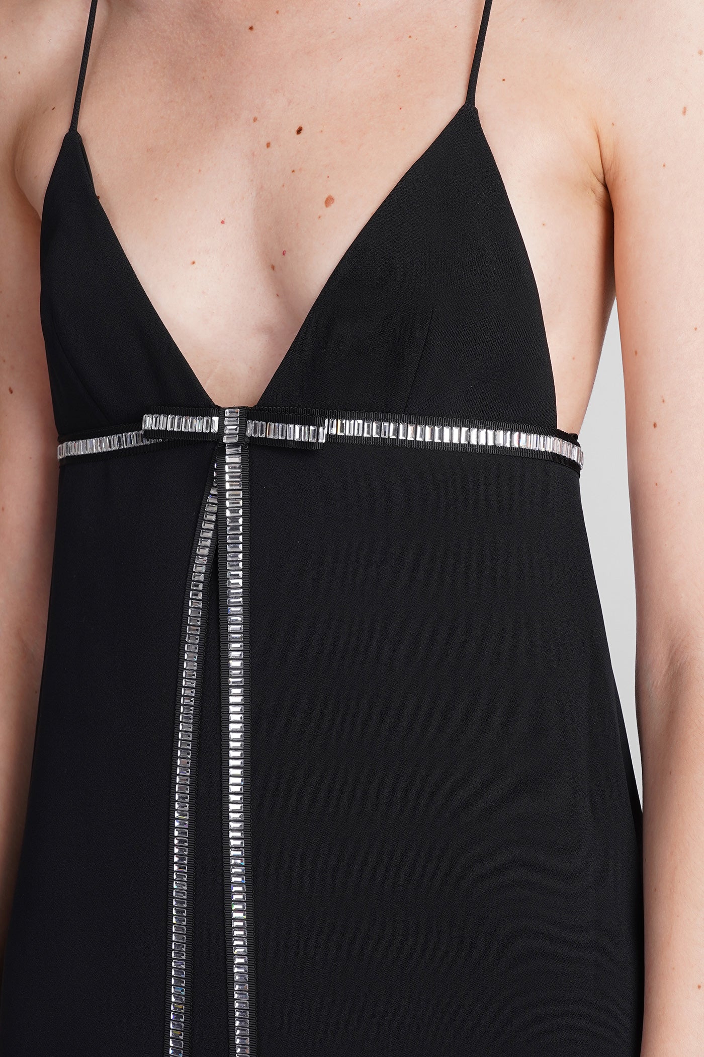 Dress woman  in black viscose - Image 5