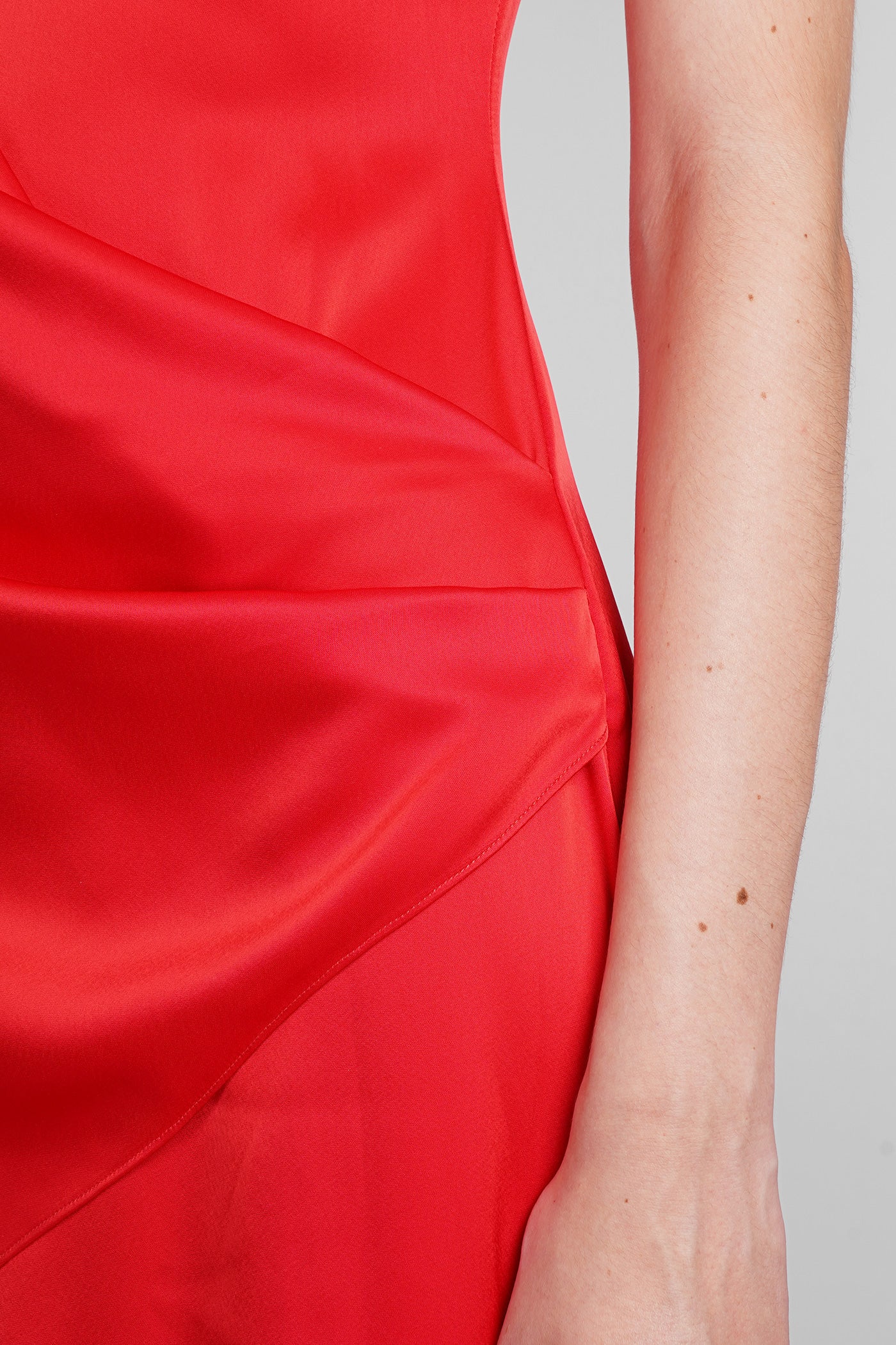 Dress woman  in red Triacetate - Image 5