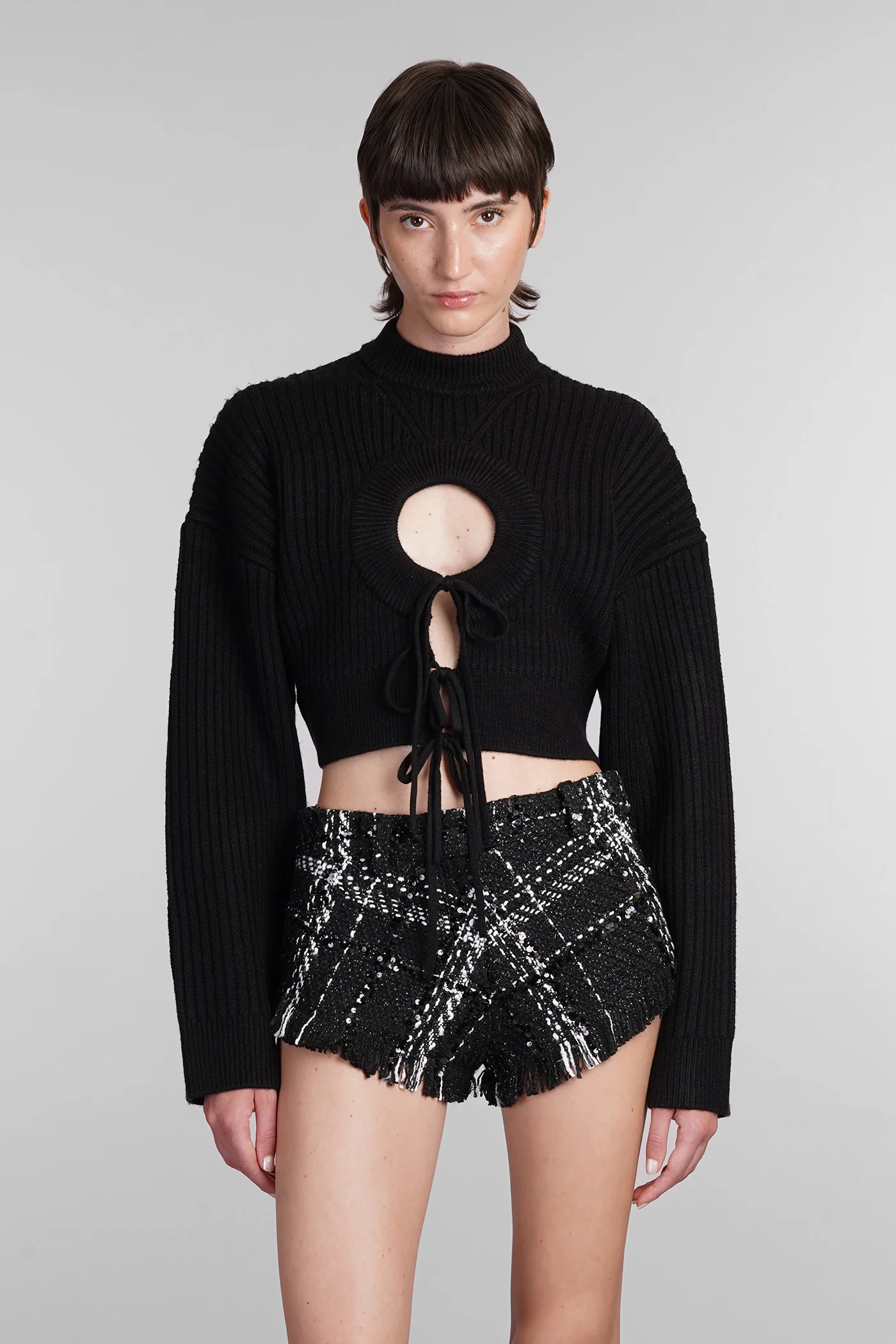 Knitwear in black acrylic