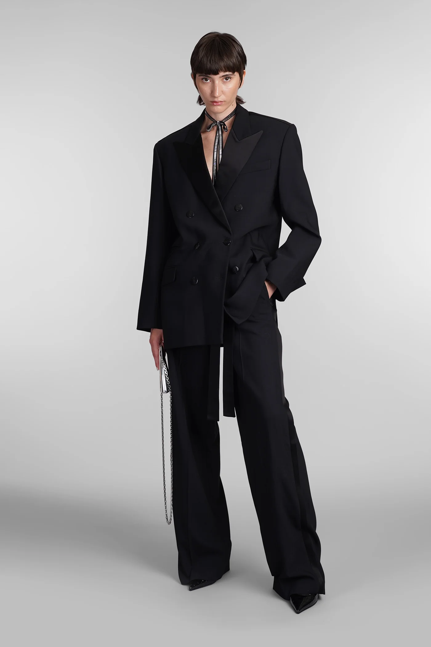 Pants in black wool - Image 2