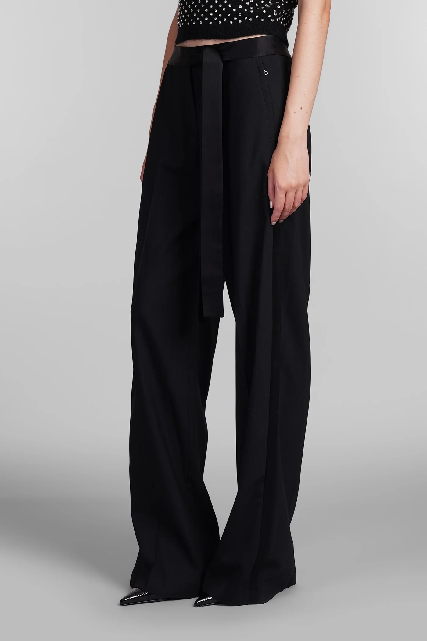 Pants in black wool - Image 4