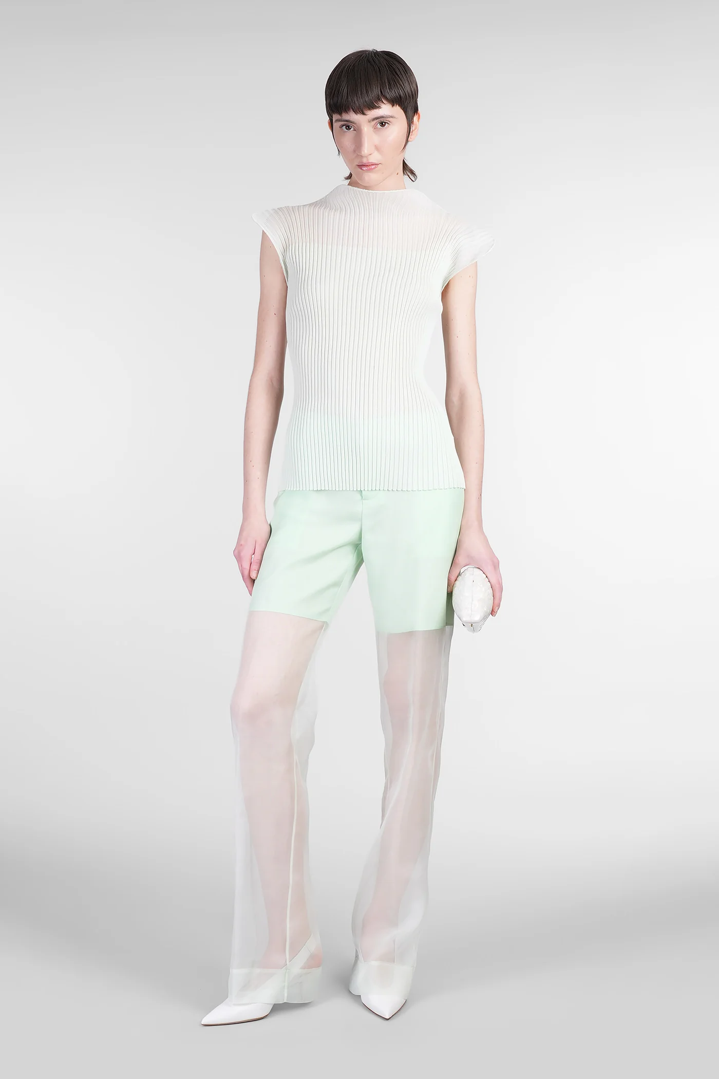 Topwear in green silk - Image 2