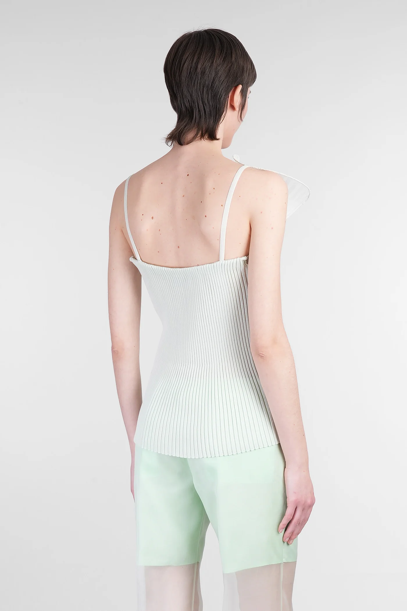 Topwear in green silk - Image 3