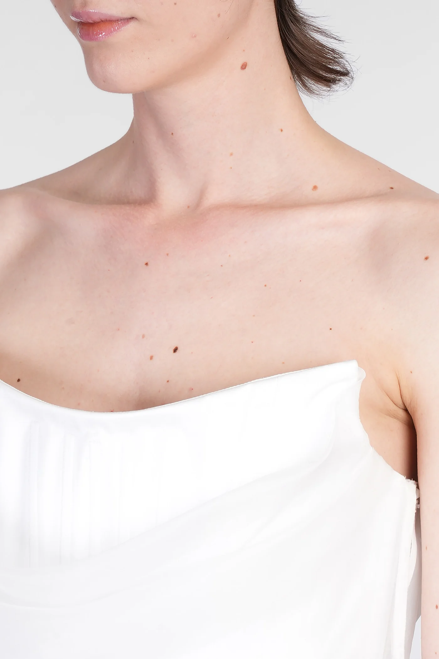 Topwear in white silk - Image 5
