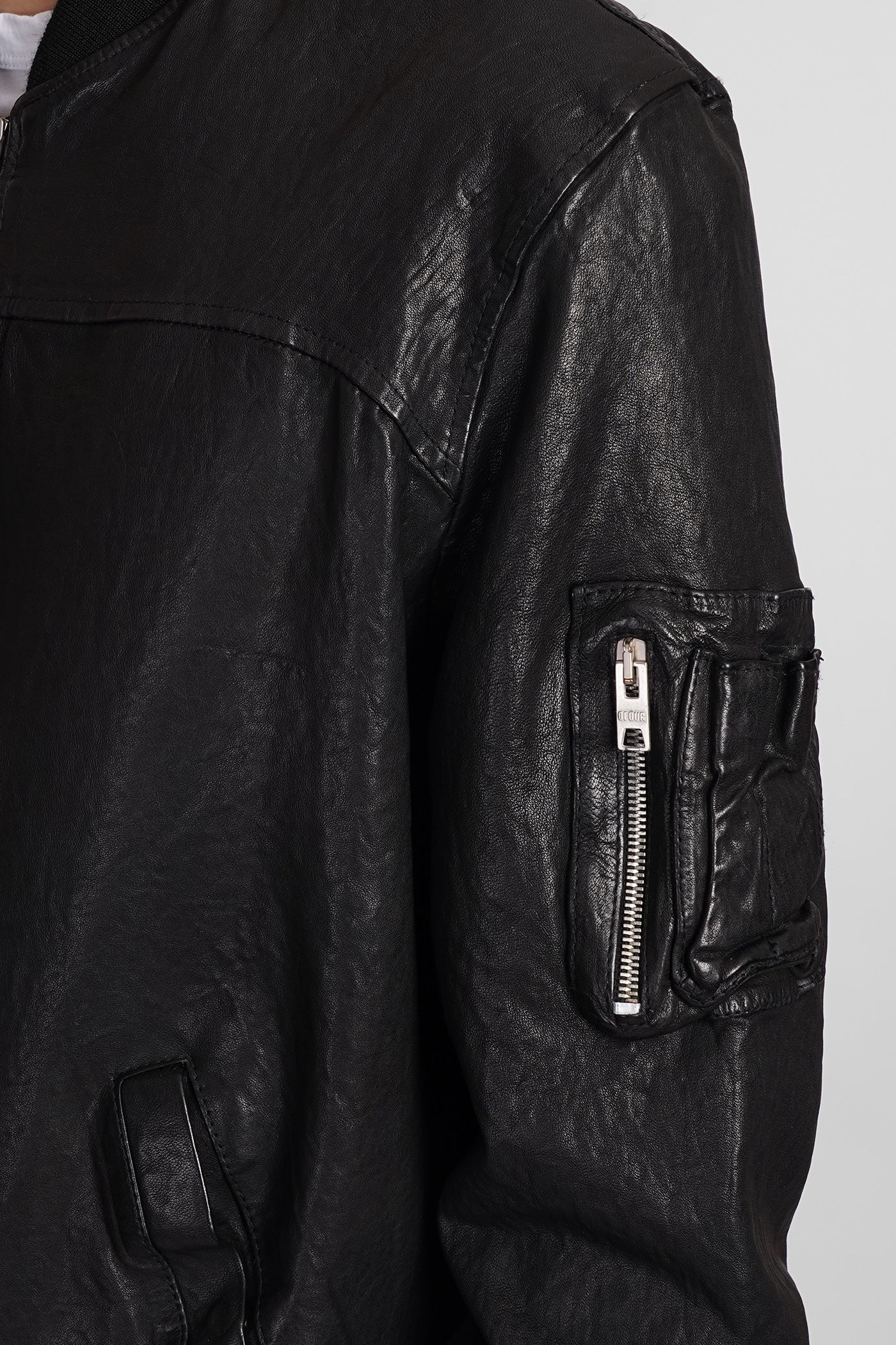 Leather jacket in black leather - Image 5