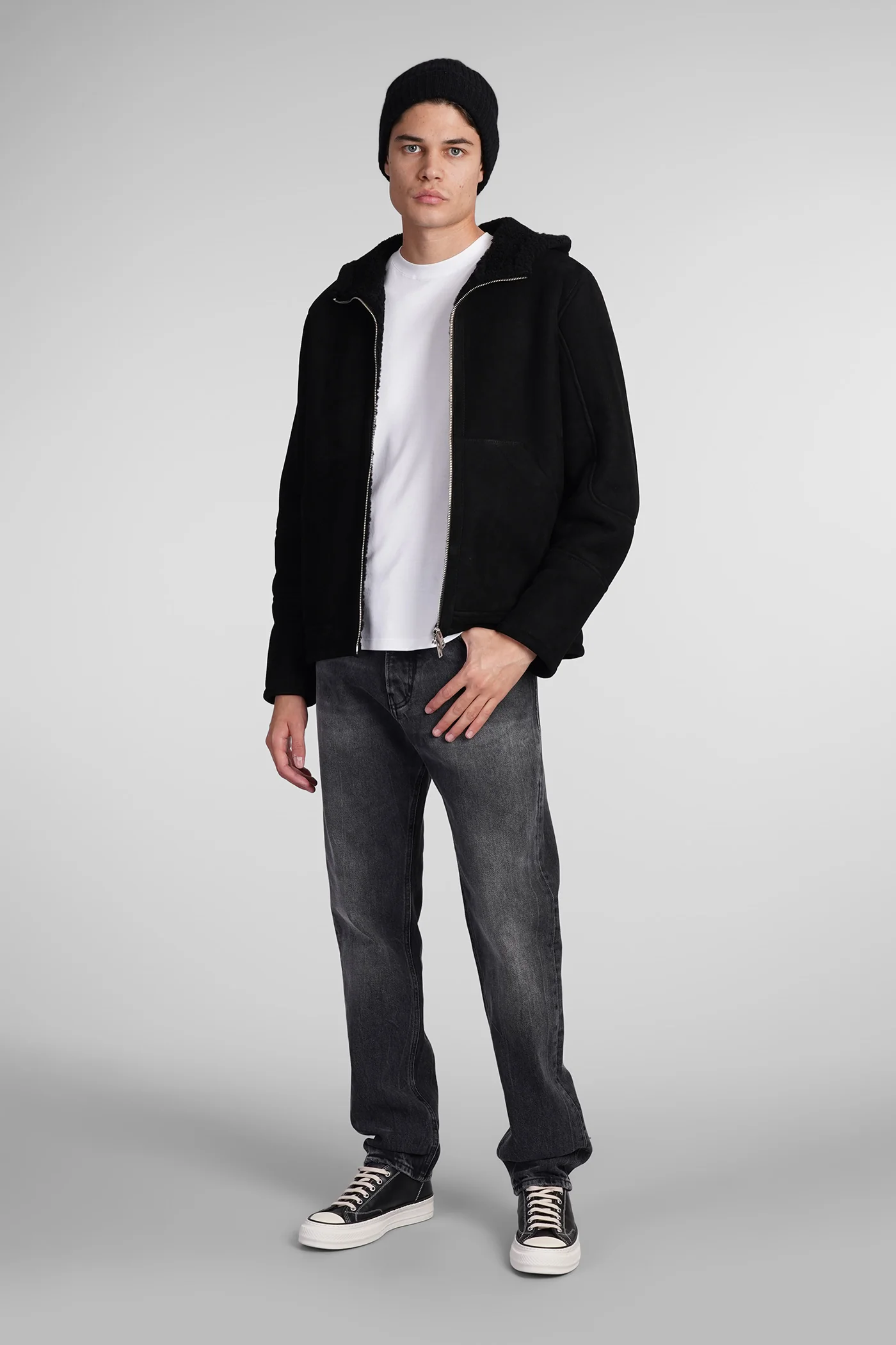 Shearling in black suede - Image 2