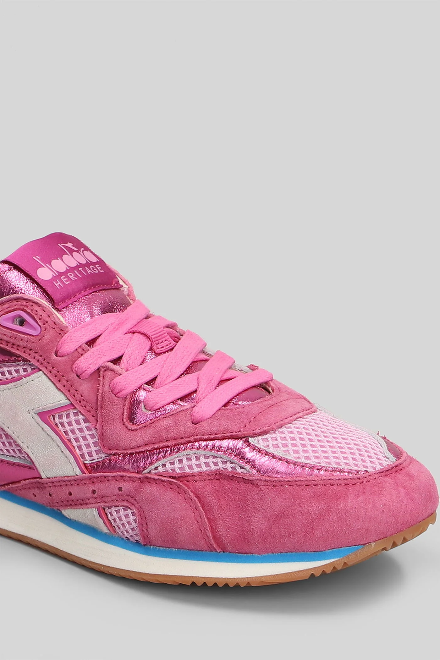Equipe Revenge Sneakers in rose-pink Suede and fabric - Image 5