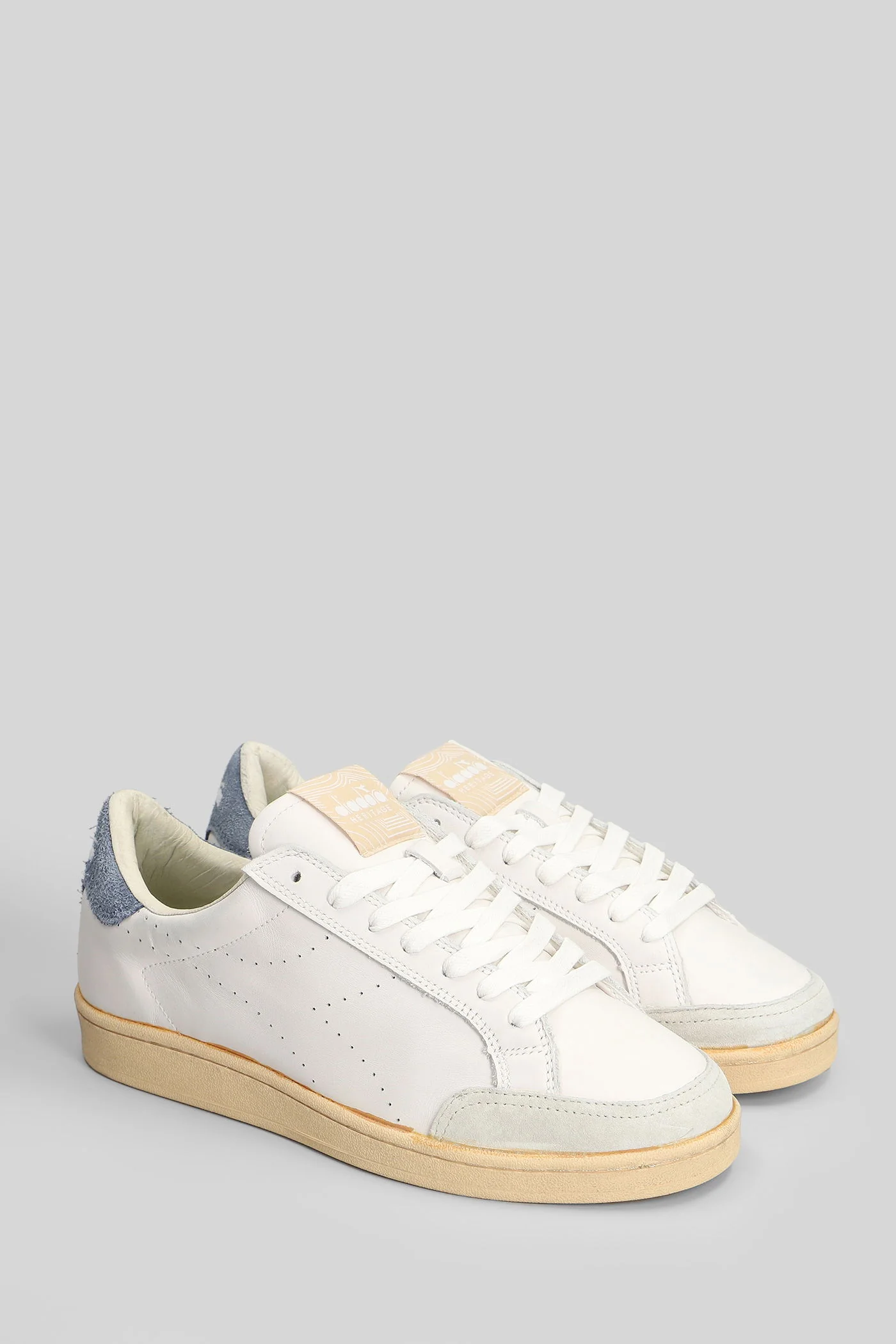 Prestige Plain Used Sneakers in white leather - Image 57